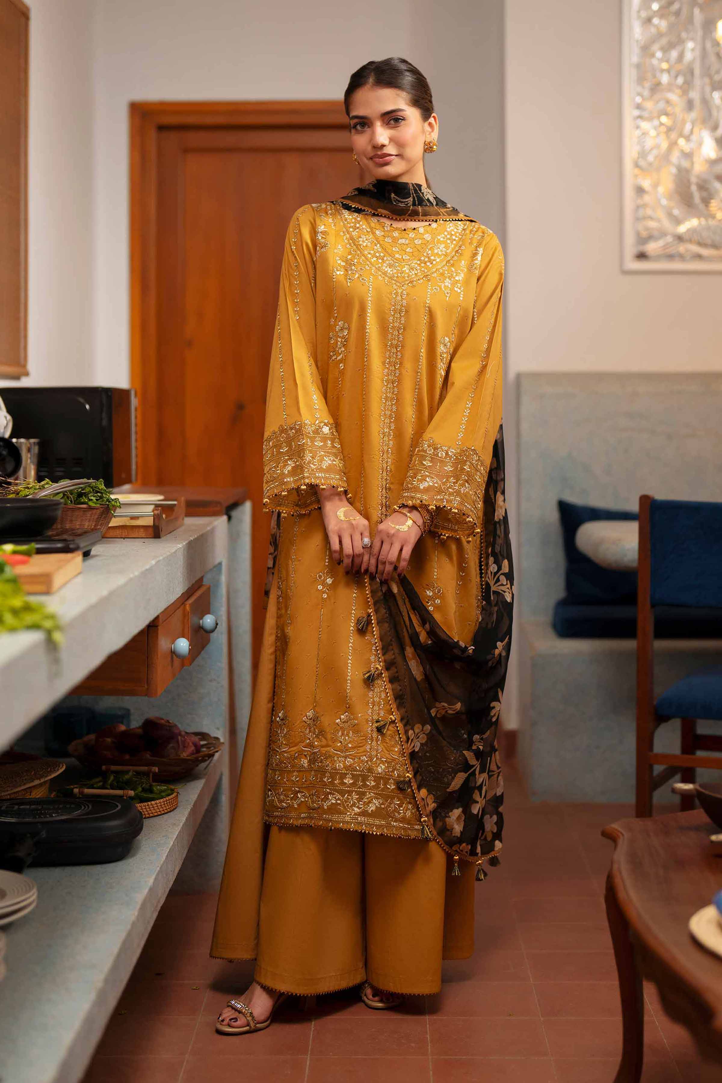 3 Piece - Digital Printed Embroidered Suit - 42601771