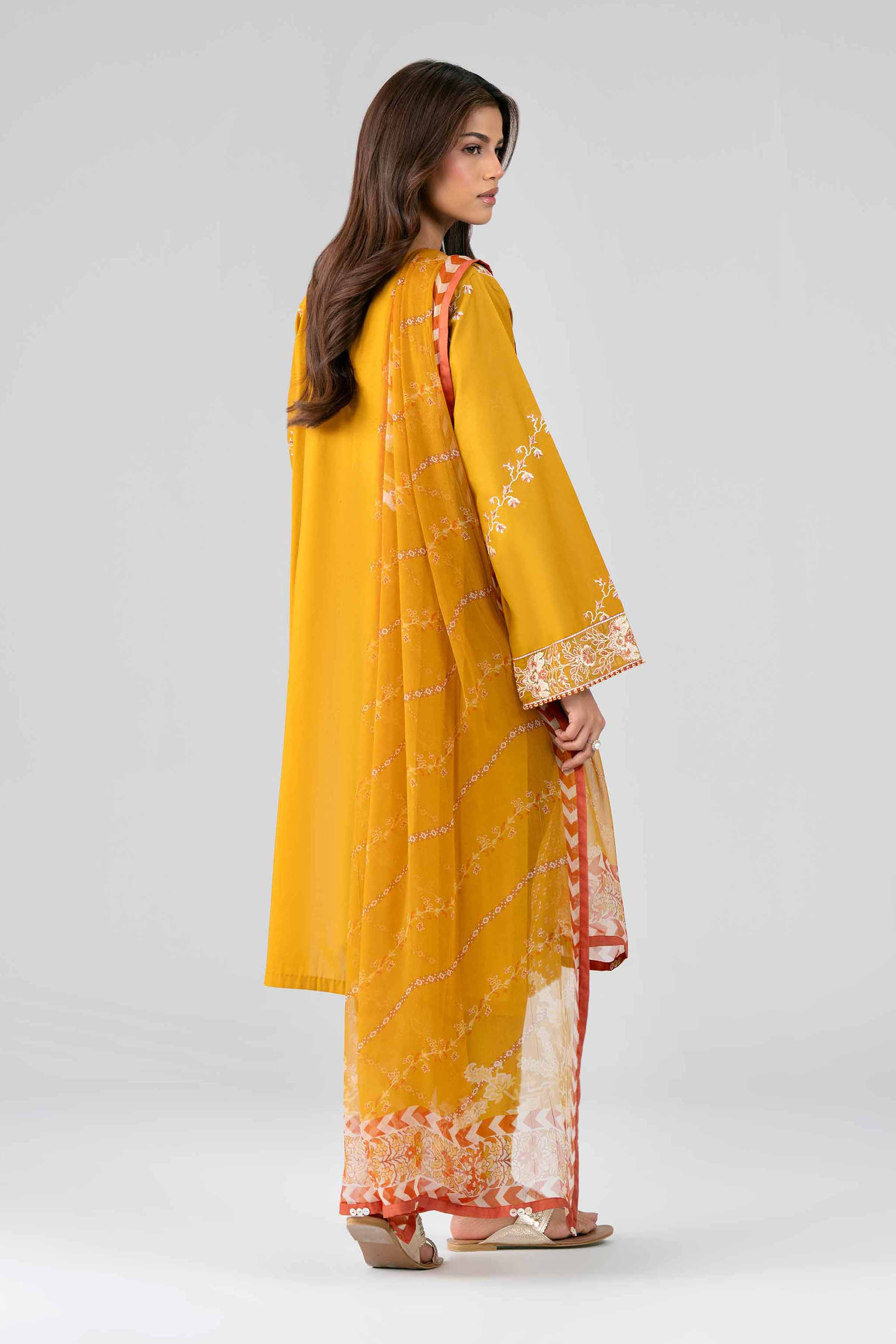 3 Piece - Digital Printed Embroidered Suit - 42601774