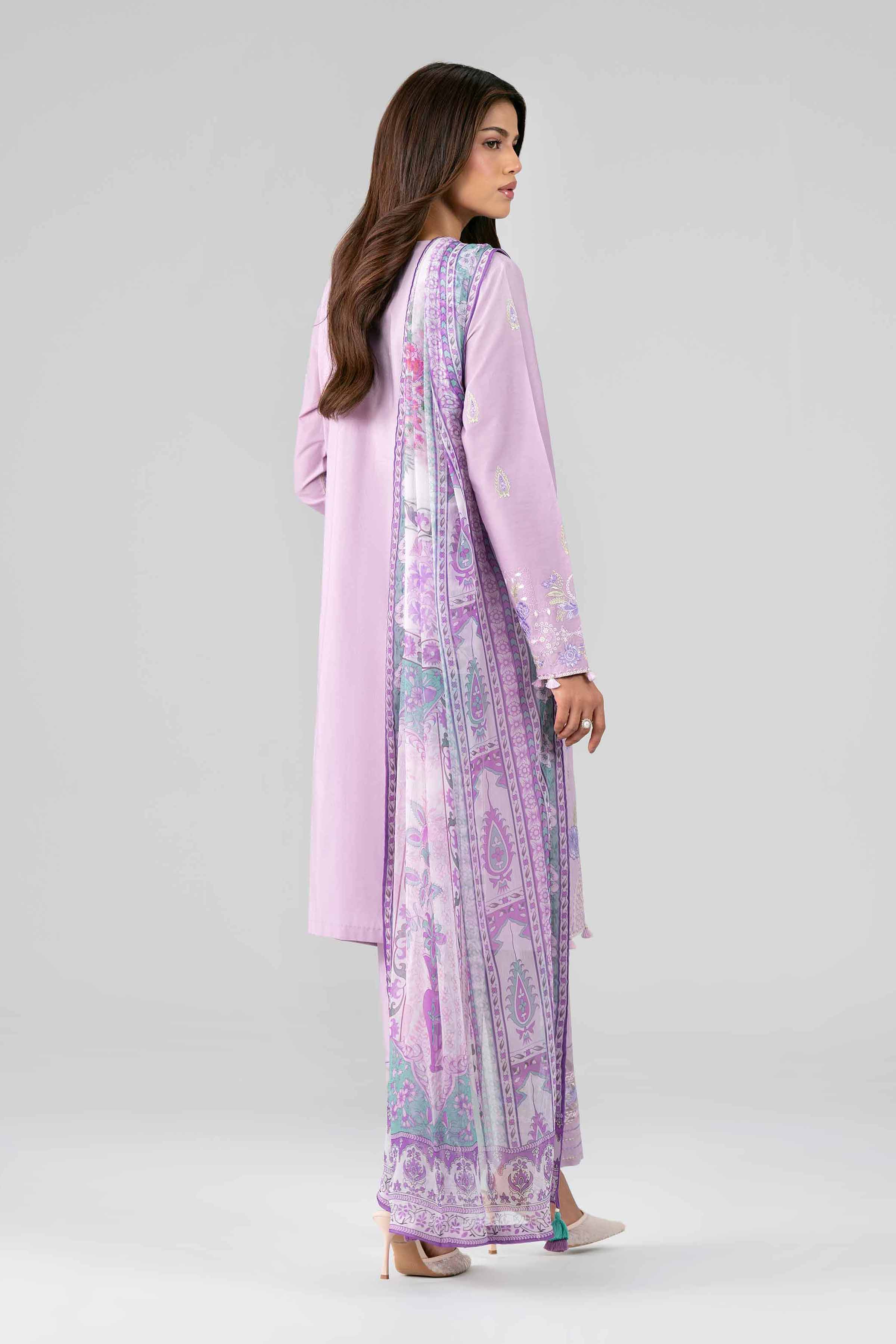 3 Piece - Digital Printed Embroidered Suit - 42601775