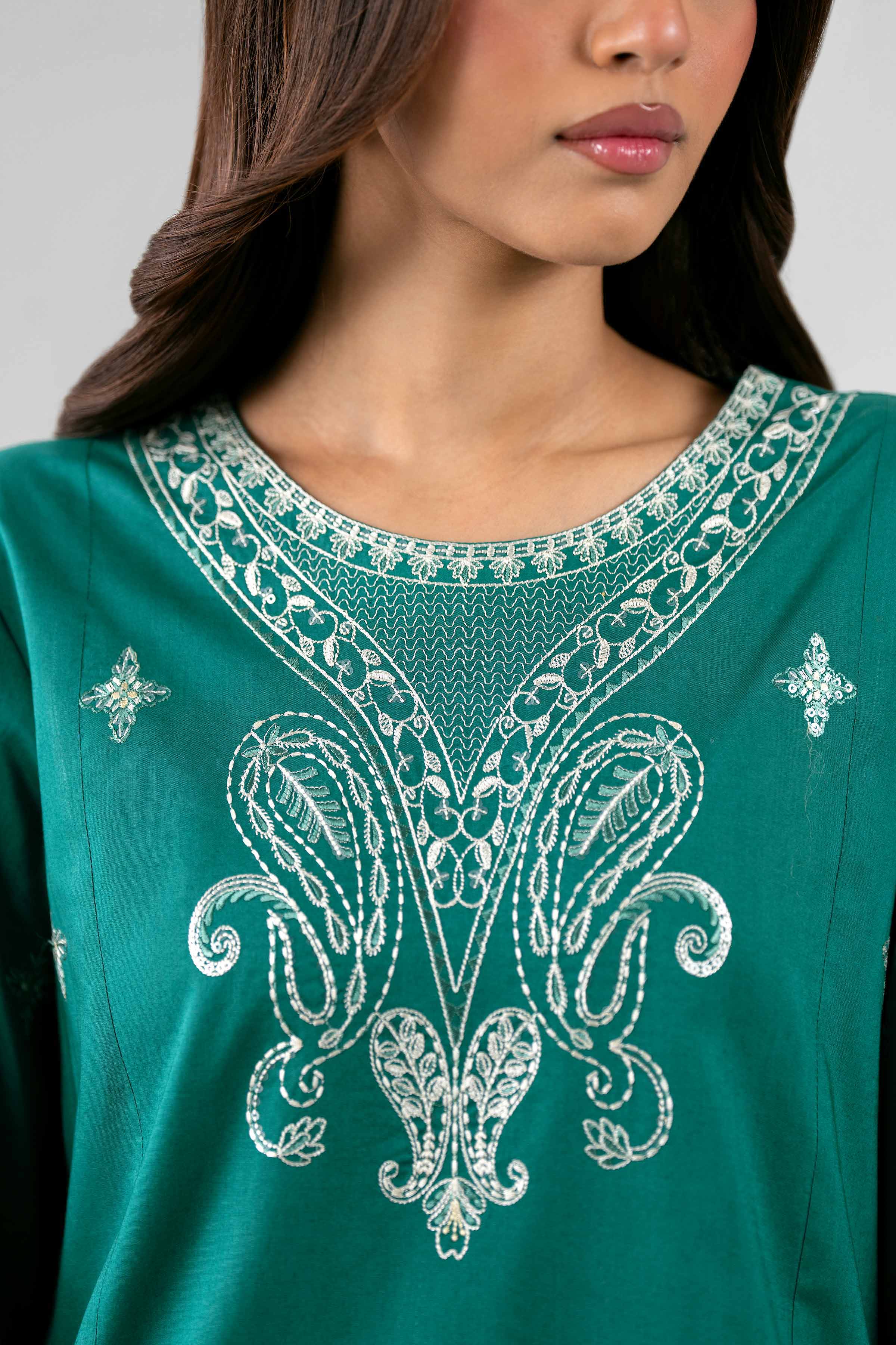 3 Piece - Digital Printed Embroidered Suit - 42601778