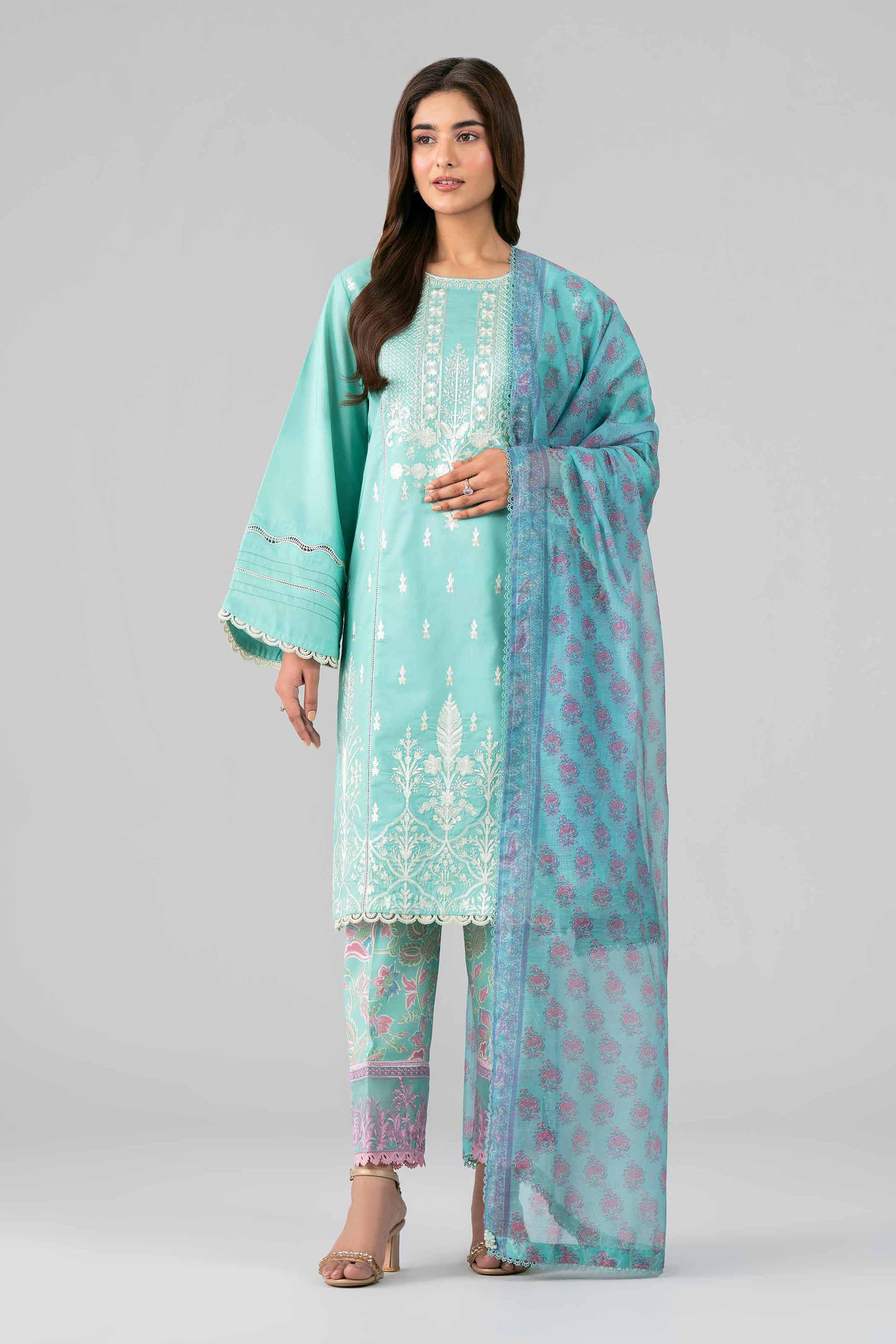 3 Piece - Printed Embroidered Suit - 42601790 for Women - Unstitched Collection | Nishat | Shop Online