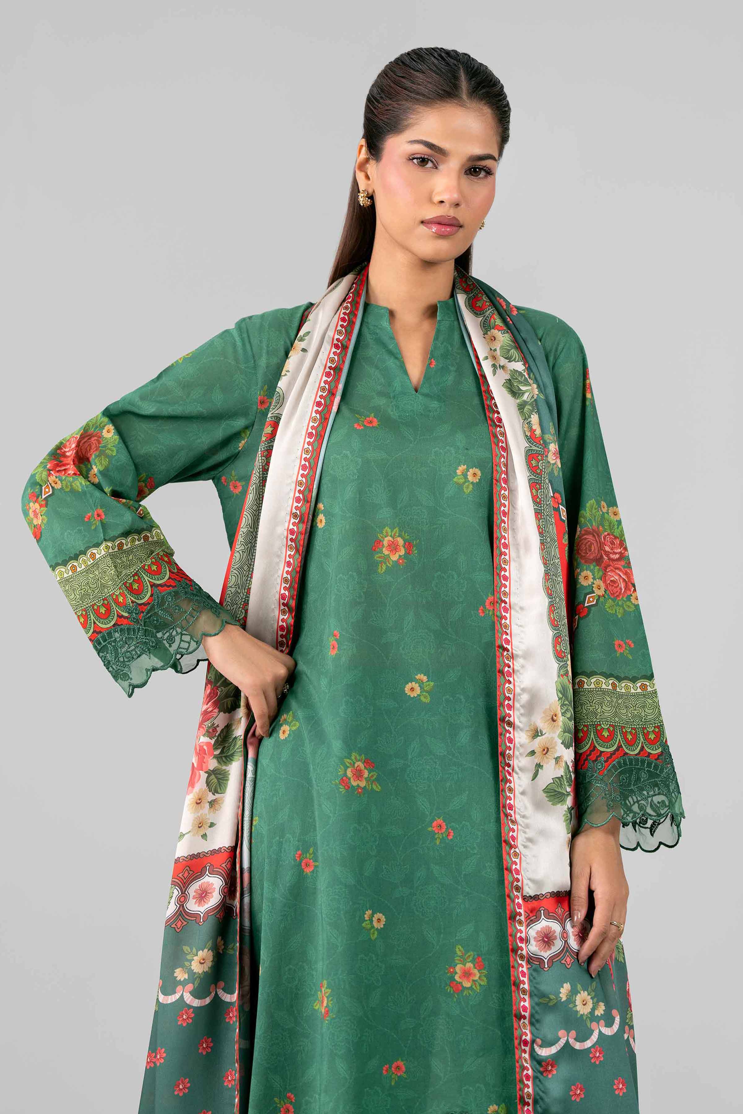 3 Piece - Digital Printed Embroidered Suit - 42601794 for Women - Unstitched Collection | Nishat | Shop Online