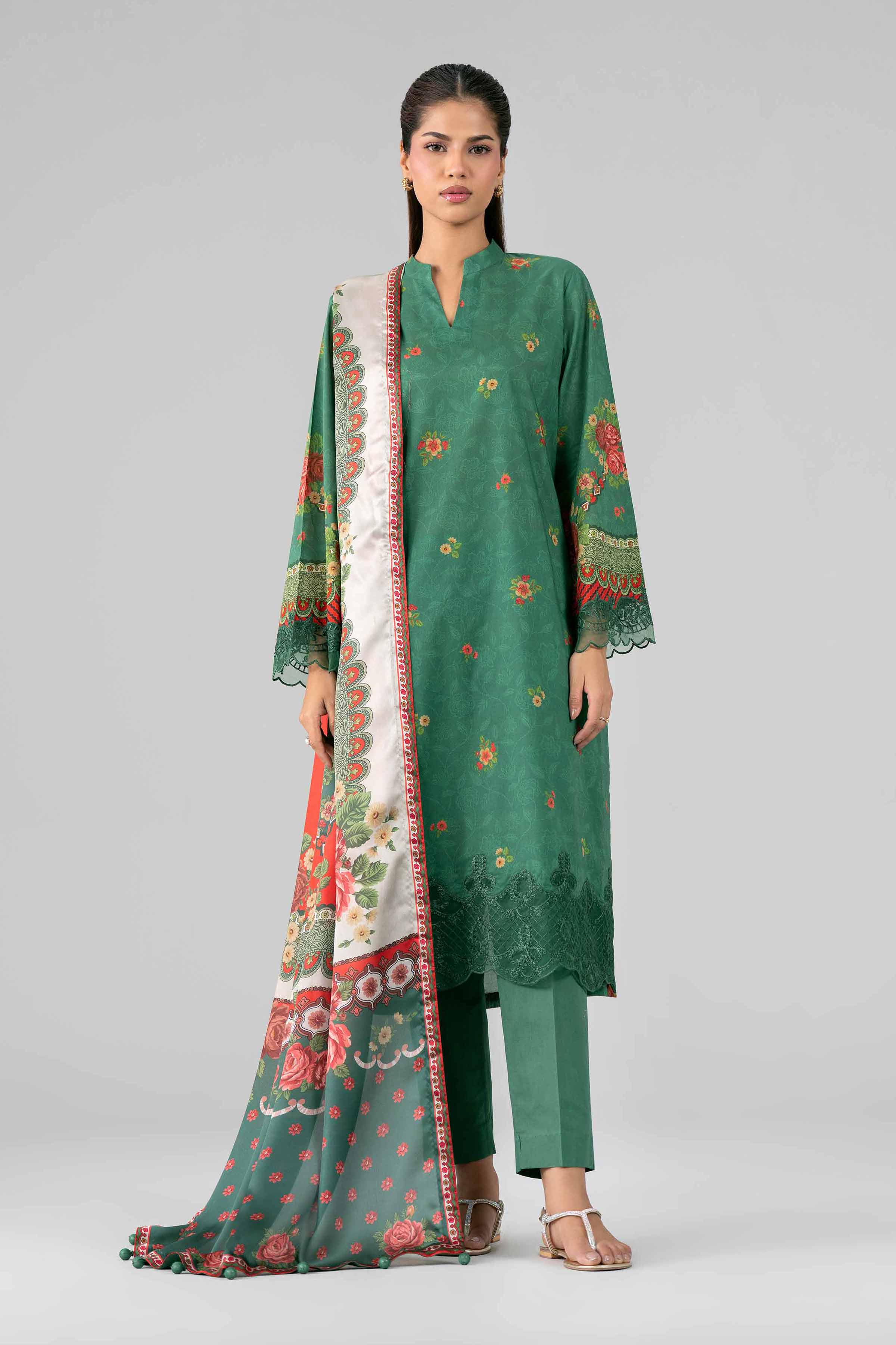 3 Piece - Digital Printed Embroidered Suit - 42601794 for Women - Unstitched Collection | Nishat | Shop Online