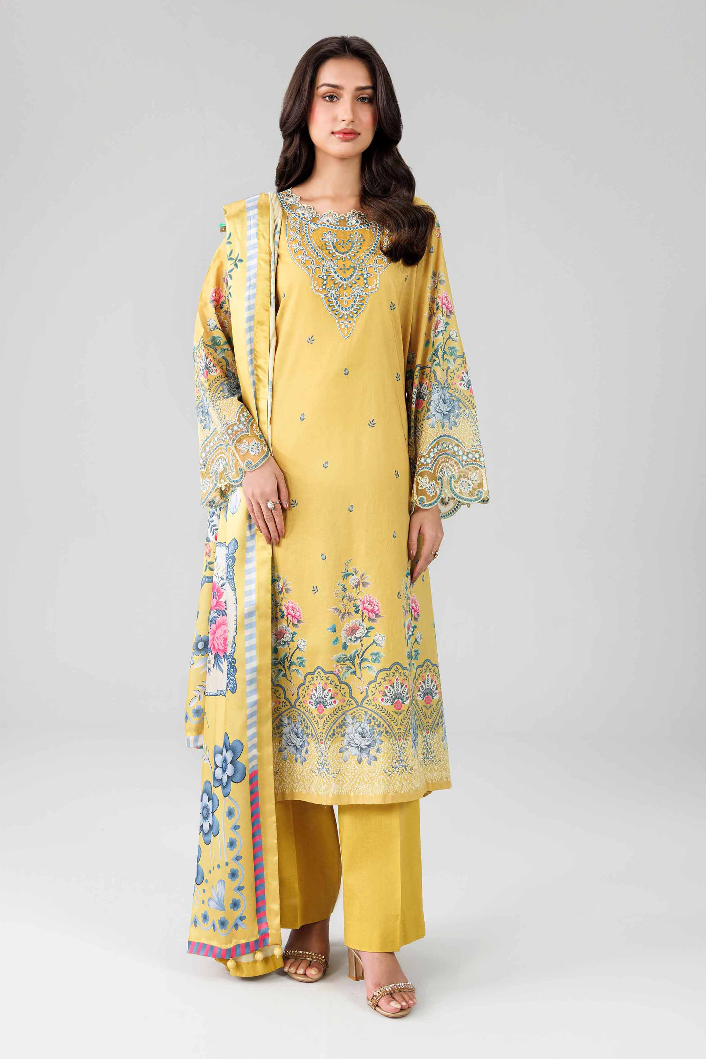 3 Piece - Digital Printed Embroidered Suit - 42601796 for Women - Unstitched Collection | Nishat | Shop Online