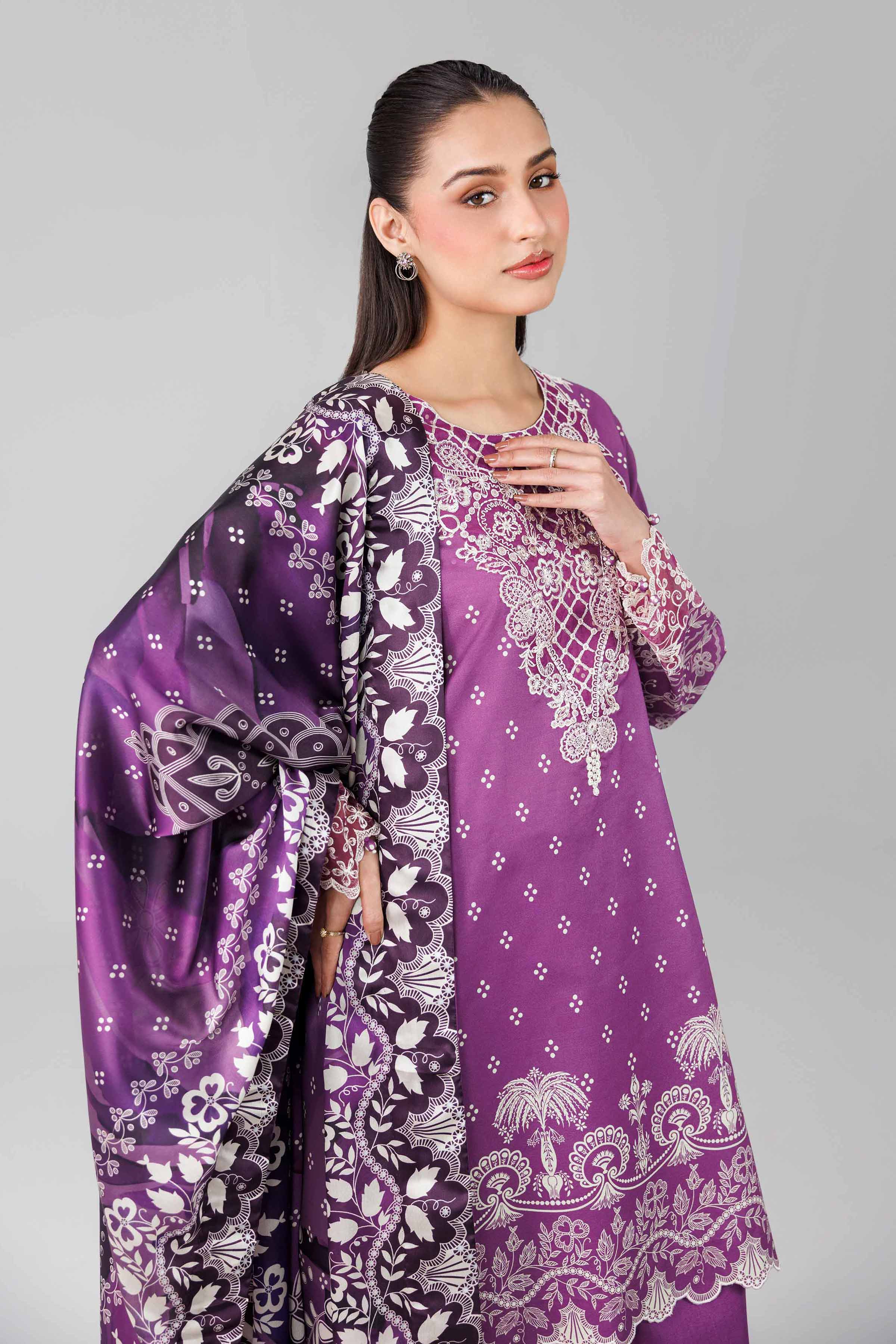 3 Piece - Digital Printed Embroidered Suit - 42601801 for Women - Unstitched Collection | Nishat | Shop Online