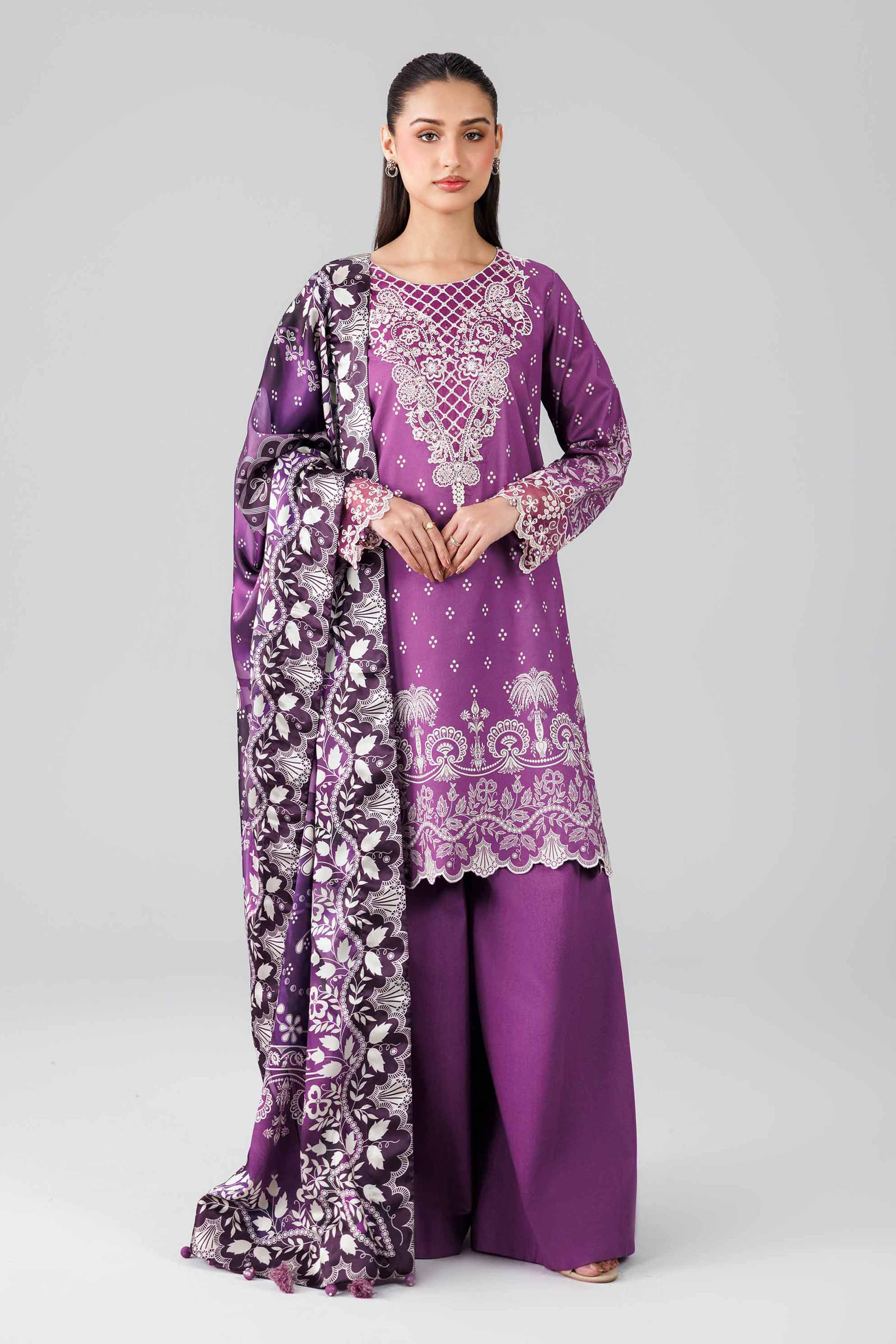 3 Piece - Digital Printed Embroidered Suit - 42601801 for Women - Unstitched Collection | Nishat | Shop Online