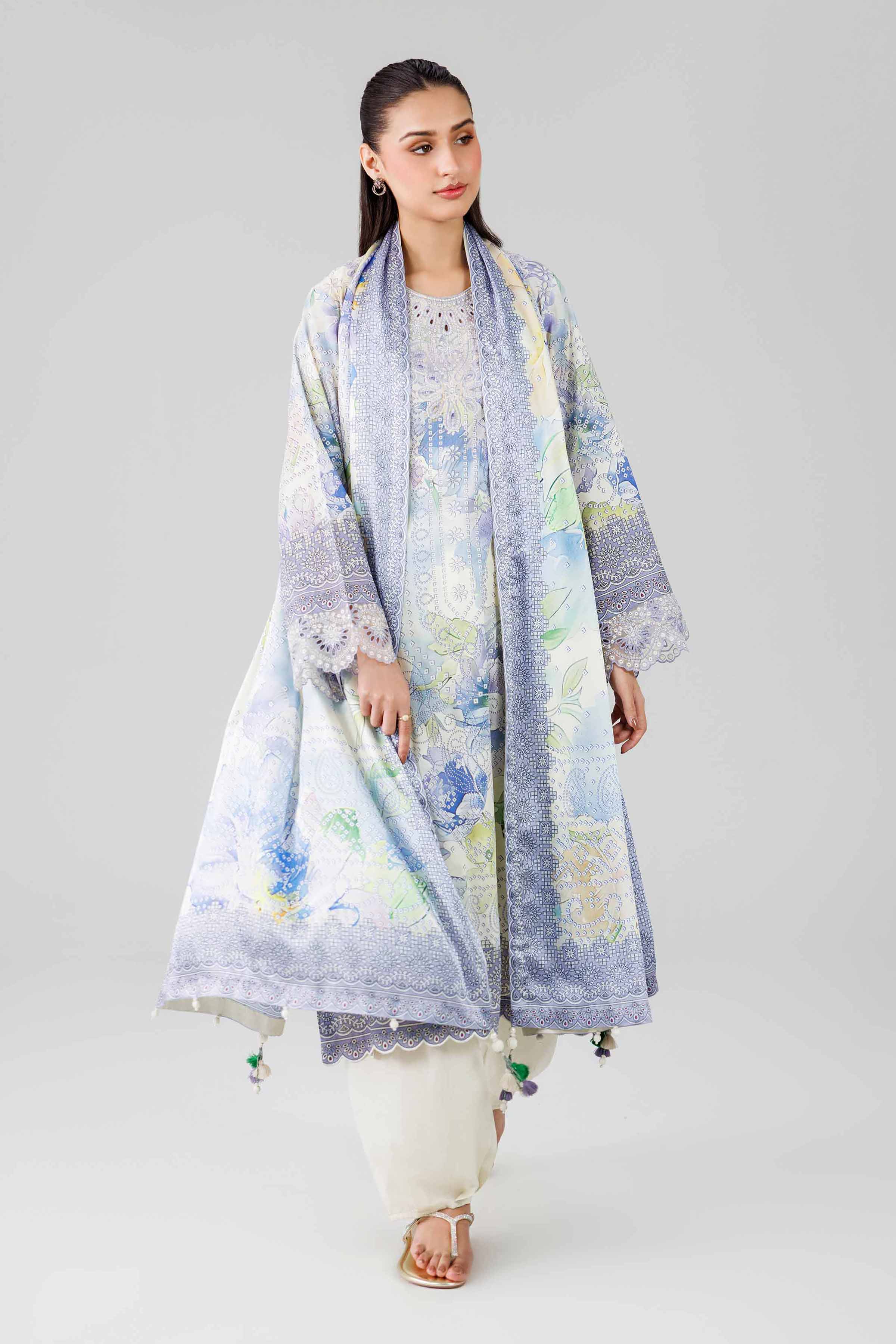 3 Piece - Digital Printed Embroidered Suit - 42601802 for Women - Unstitched Collection | Nishat | Shop Online