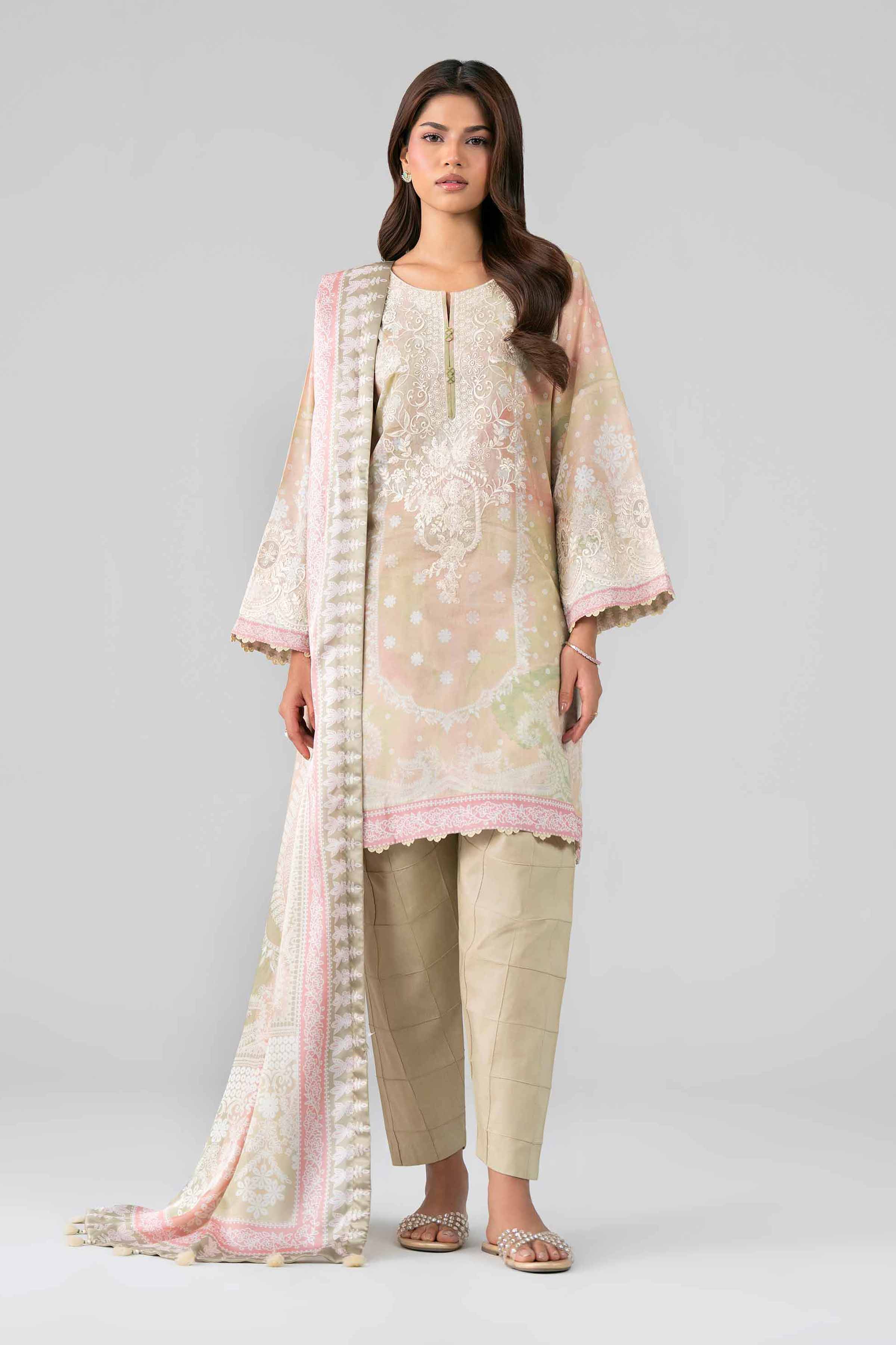 3 Piece - Digital Printed Embroidered Suit - 42601803 for Women - Unstitched Collection | Nishat | Shop Online
