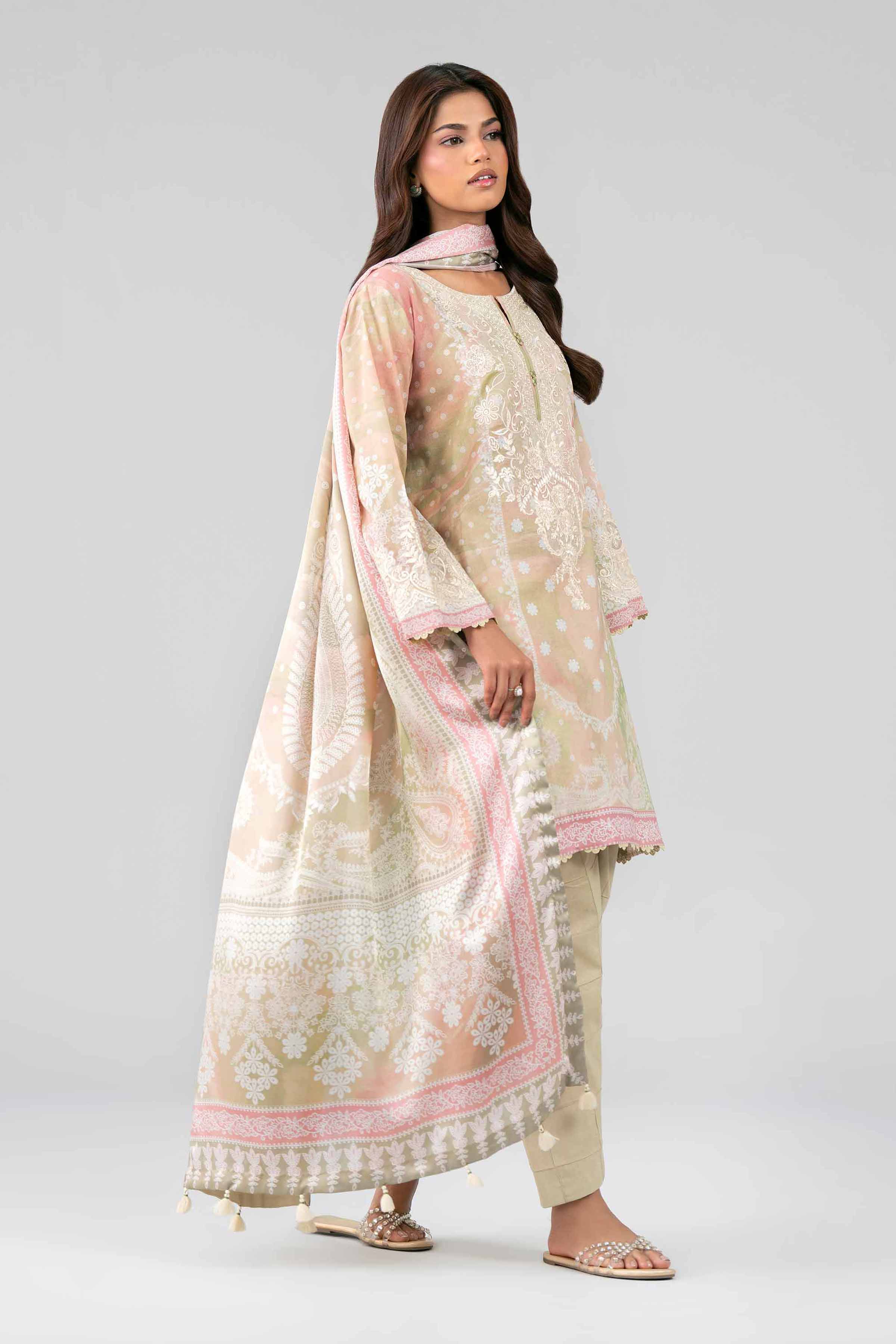 3 Piece - Digital Printed Embroidered Suit - 42601803 for Women - Unstitched Collection | Nishat | Shop Online