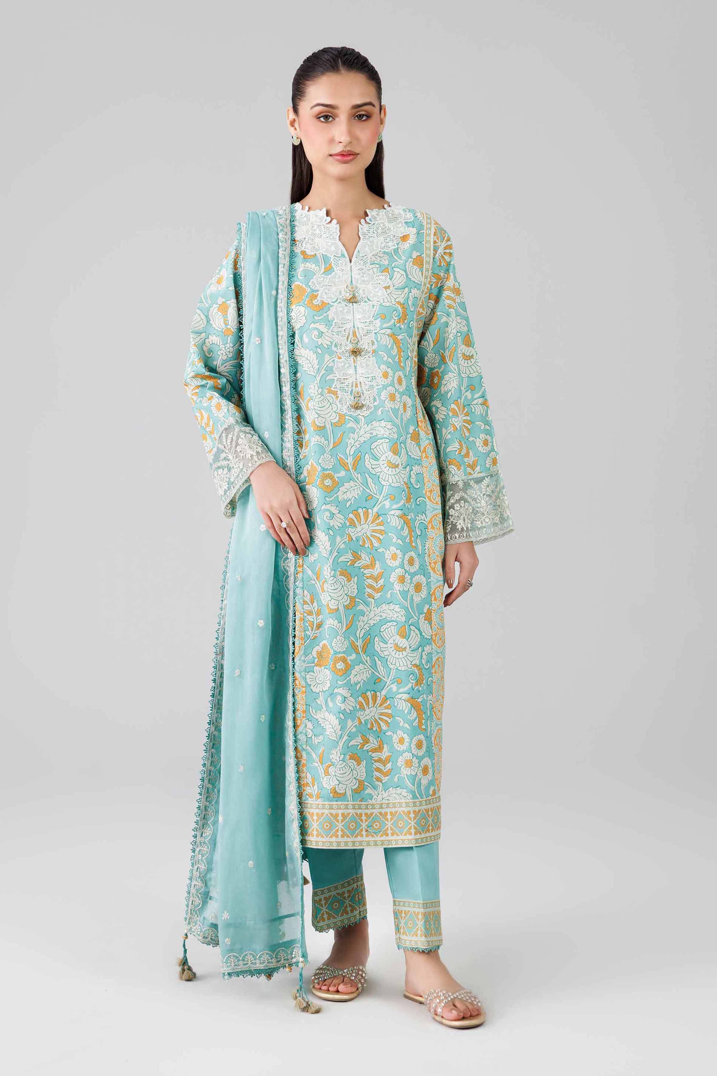 3 Piece - Printed Embroidered Suit - 42601817 for Women - Unstitched Collection | Nishat | Shop Online