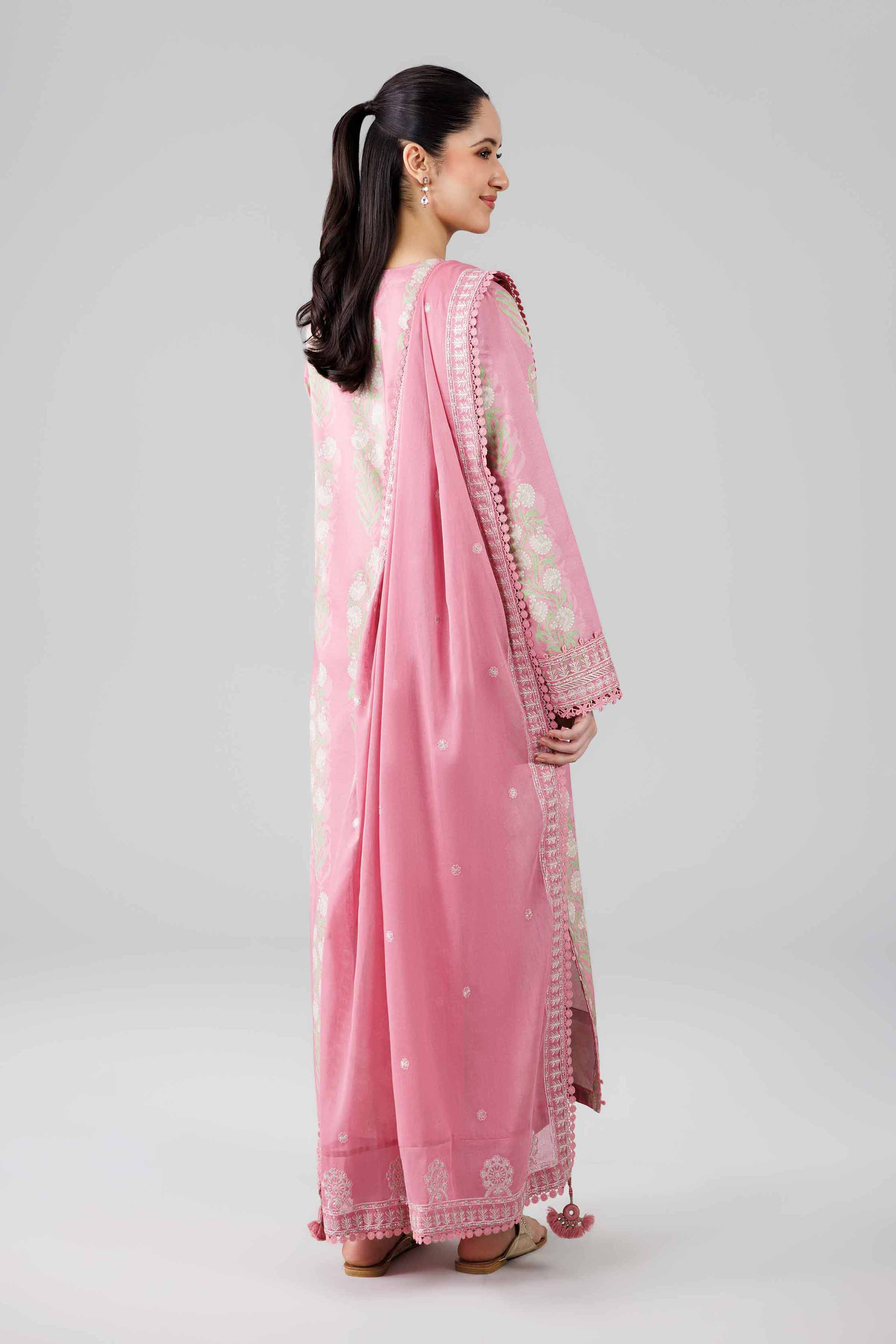 3 Piece - Printed Embroidered Suit - 42601818