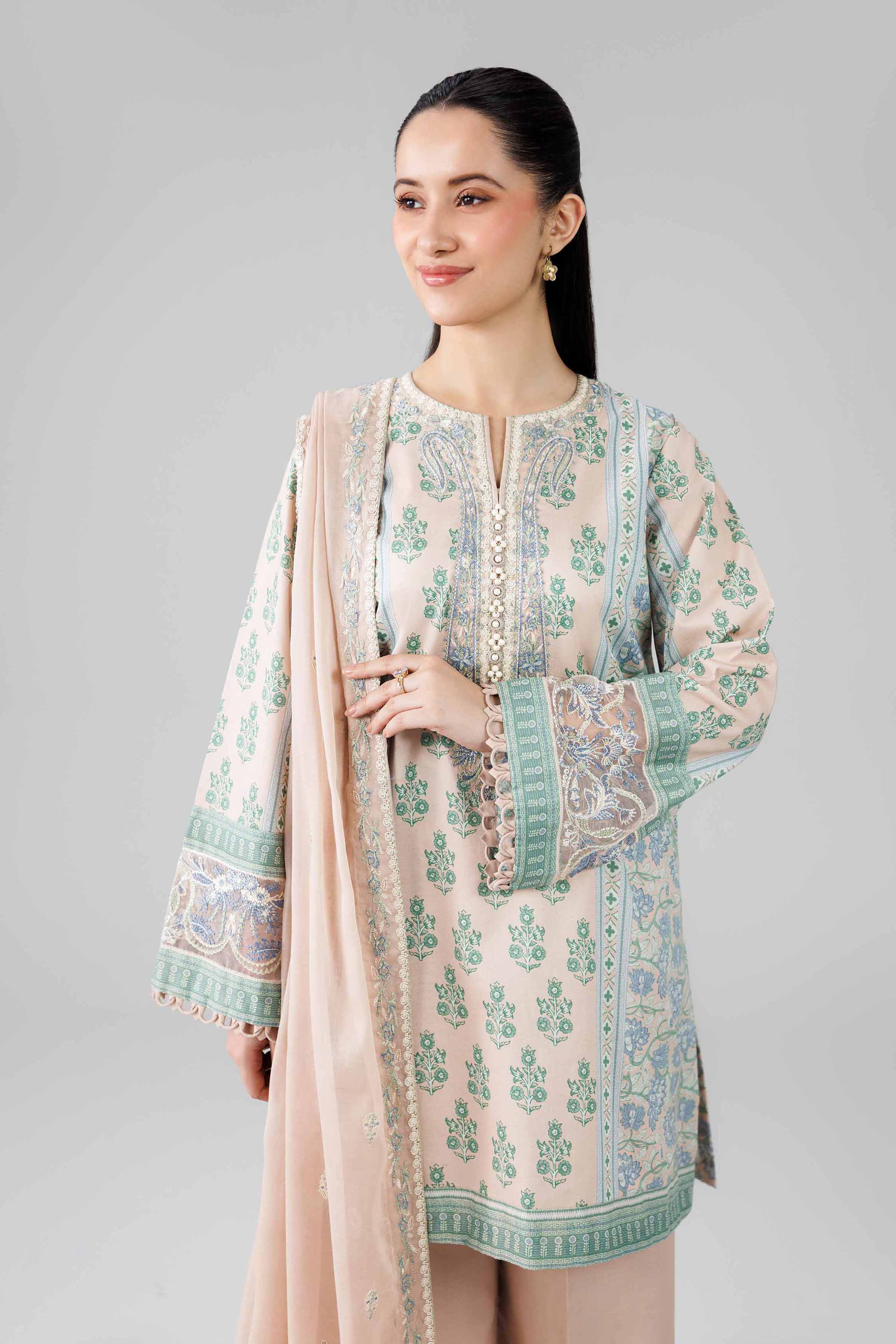 3 Piece - Printed Embroidered Suit - 42601820 for Women - Unstitched Collection | Nishat | Shop Online
