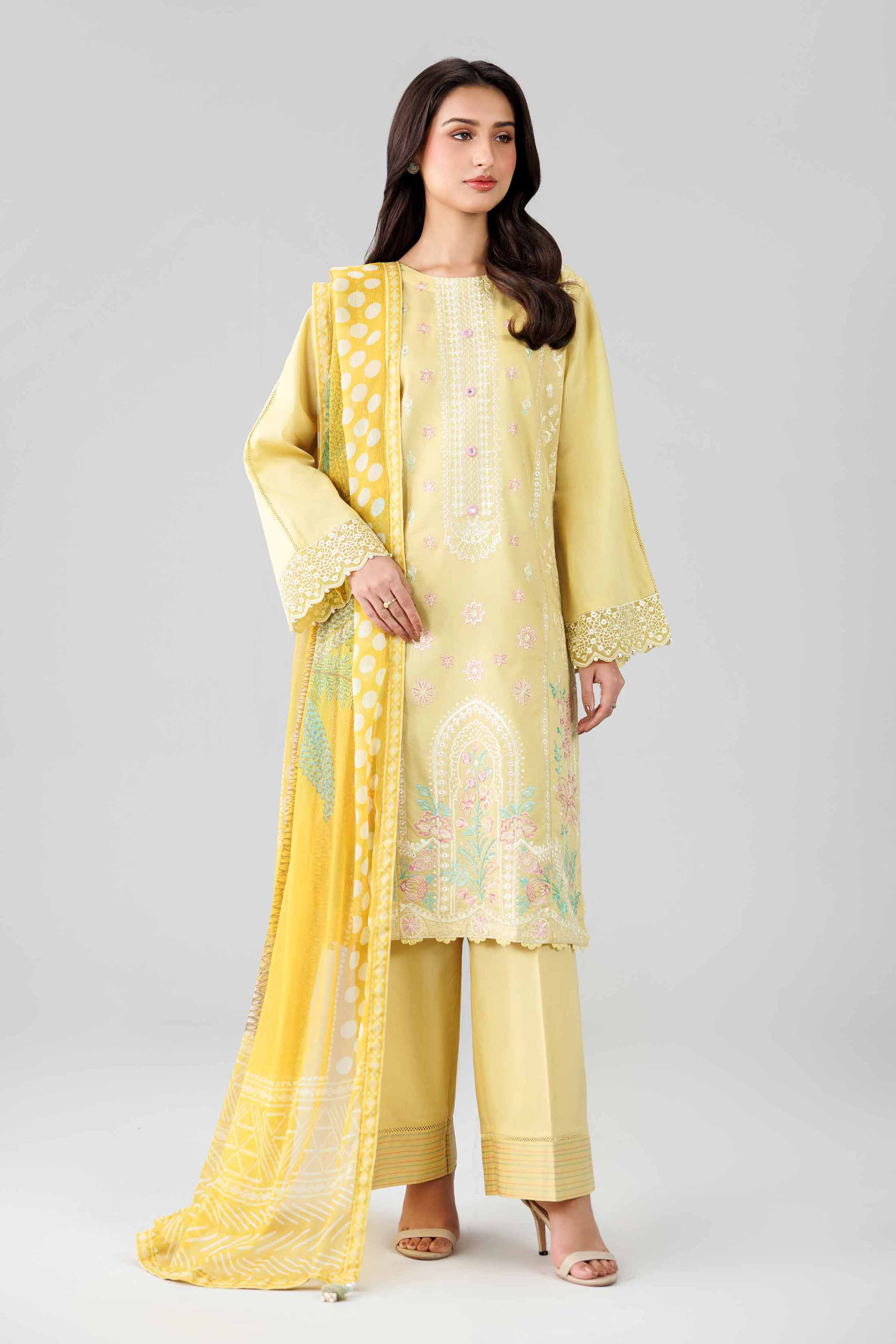 3 Piece - Digital Printed Embroidered Suit - 42601824 for Women - Unstitched Collection | Nishat | Shop Online