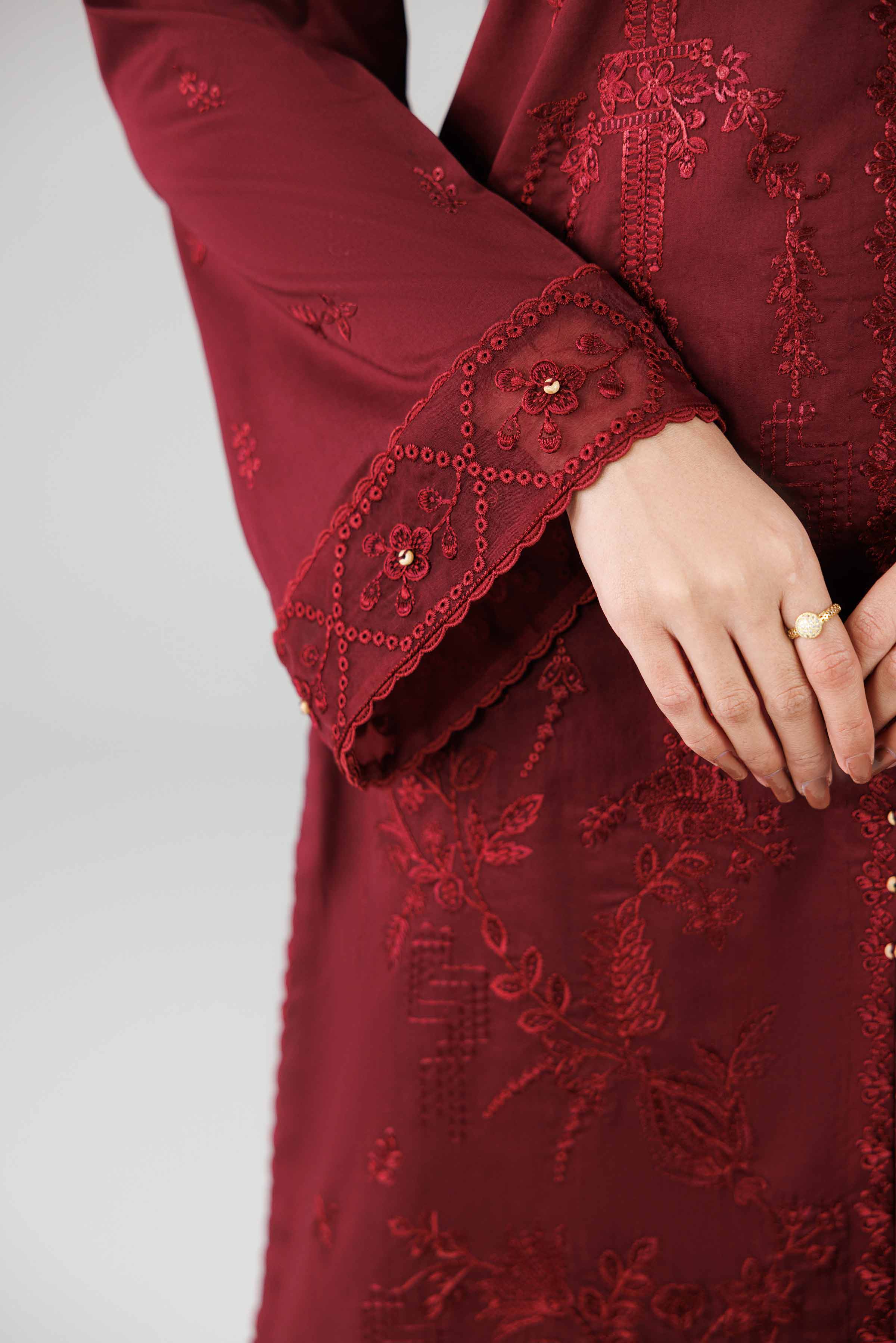 3 Piece - Digital Printed Embroidered Suit - 42601825