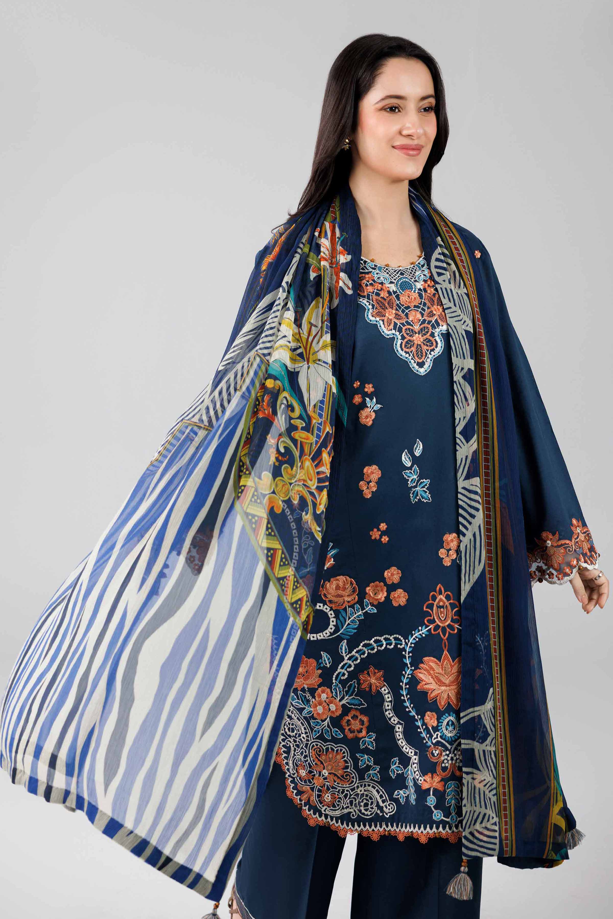 3 Piece - Digital Printed Embroidered Suit - 42601826 for Women - Unstitched Collection | Nishat | Shop Online