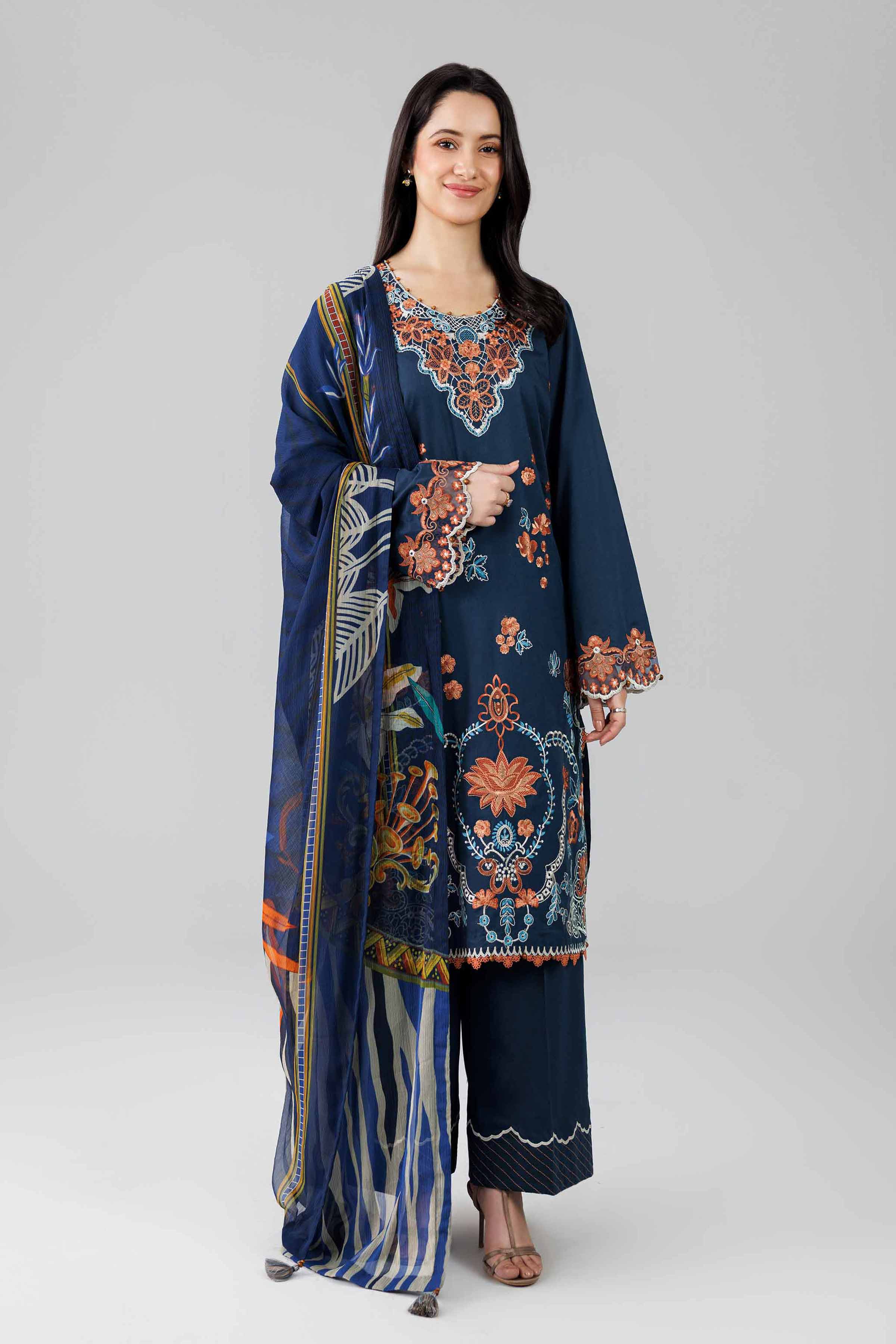 3 Piece - Digital Printed Embroidered Suit - 42601826 for Women - Unstitched Collection | Nishat | Shop Online