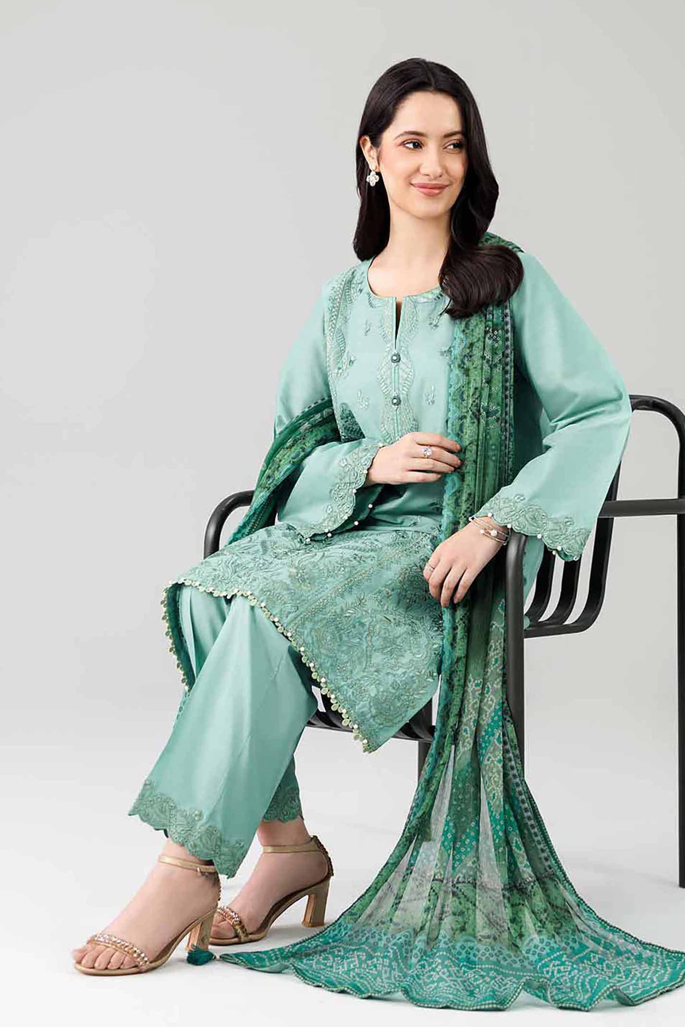 3 Piece - Digital Printed Embroidered Suit - 42601830 for Women - Unstitched Collection | Nishat | Shop Online