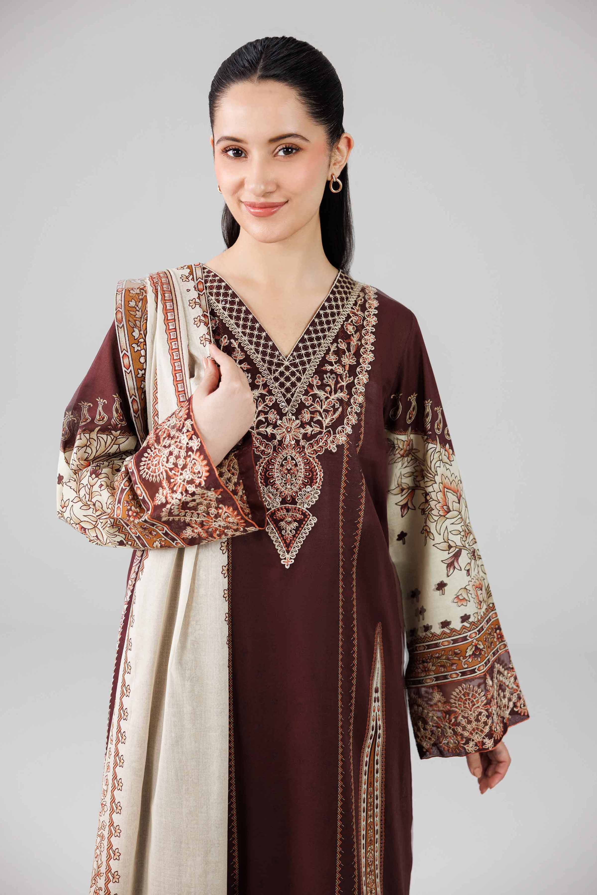 3 Piece - Digital Printed Embroidered Suit - 42601834 for Women - Unstitched Collection | Nishat | Shop Online