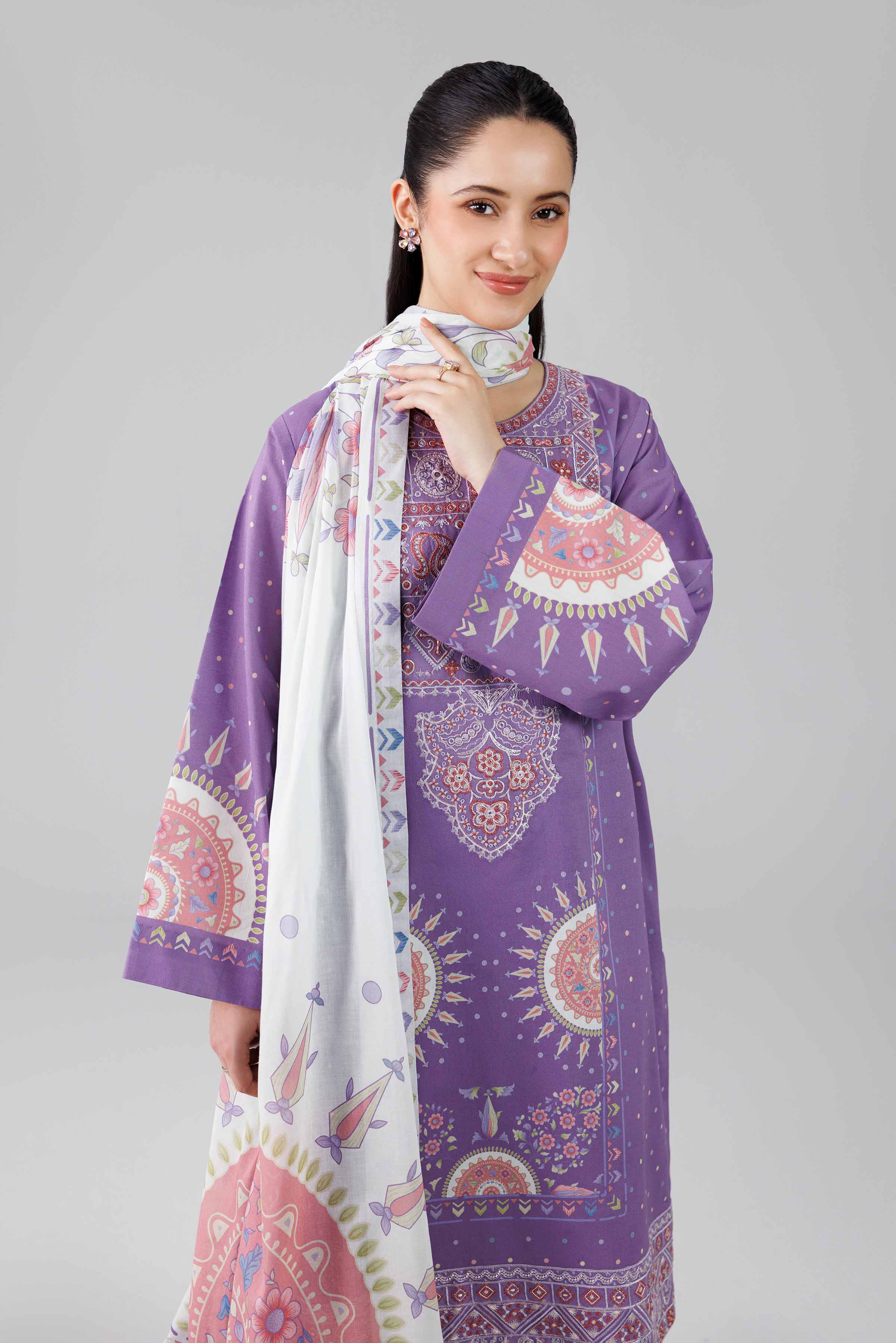 3 Piece - Digital Printed Embroidered Suit - 42601835 for Women - Unstitched Collection | Nishat | Shop Online