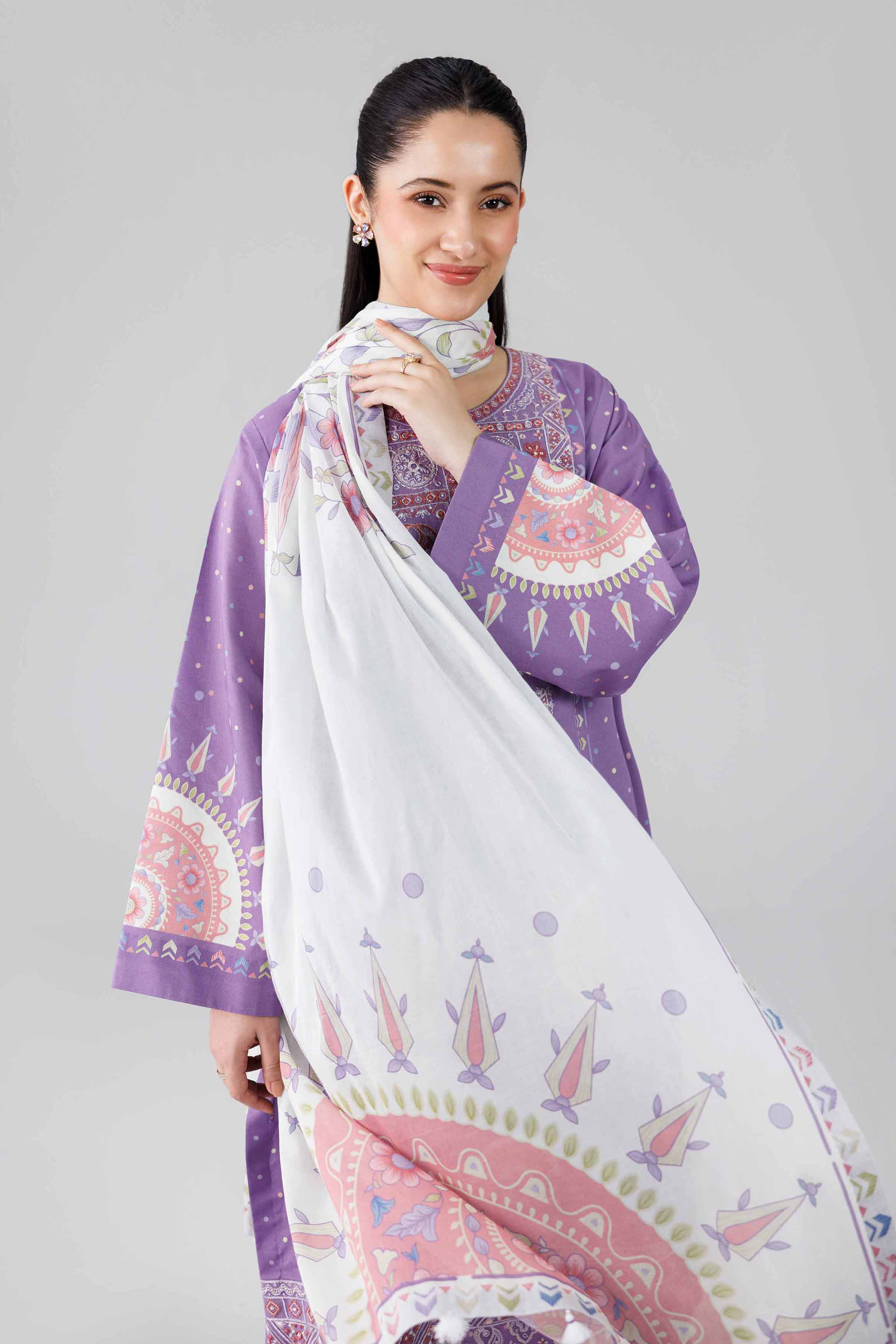 3 Piece - Digital Printed Embroidered Suit - 42601835 for Women - Unstitched Collection | Nishat | Shop Online