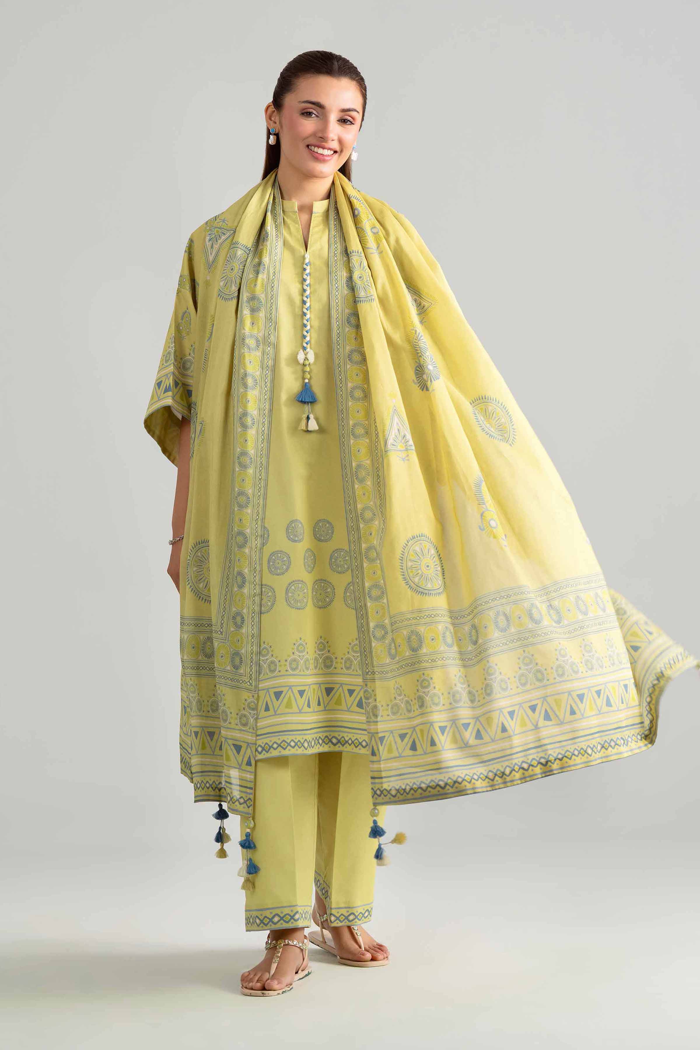 3 Piece - Digital Printed Suit - 42601844 for Women - Unstitched Collection | Nishat | Shop Online