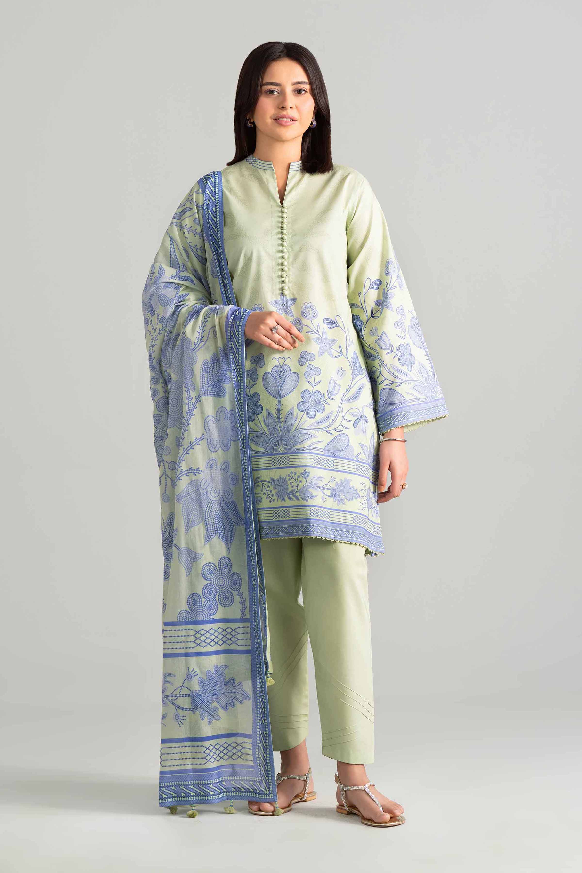 3 Piece - Digital Printed Suit - 42601846