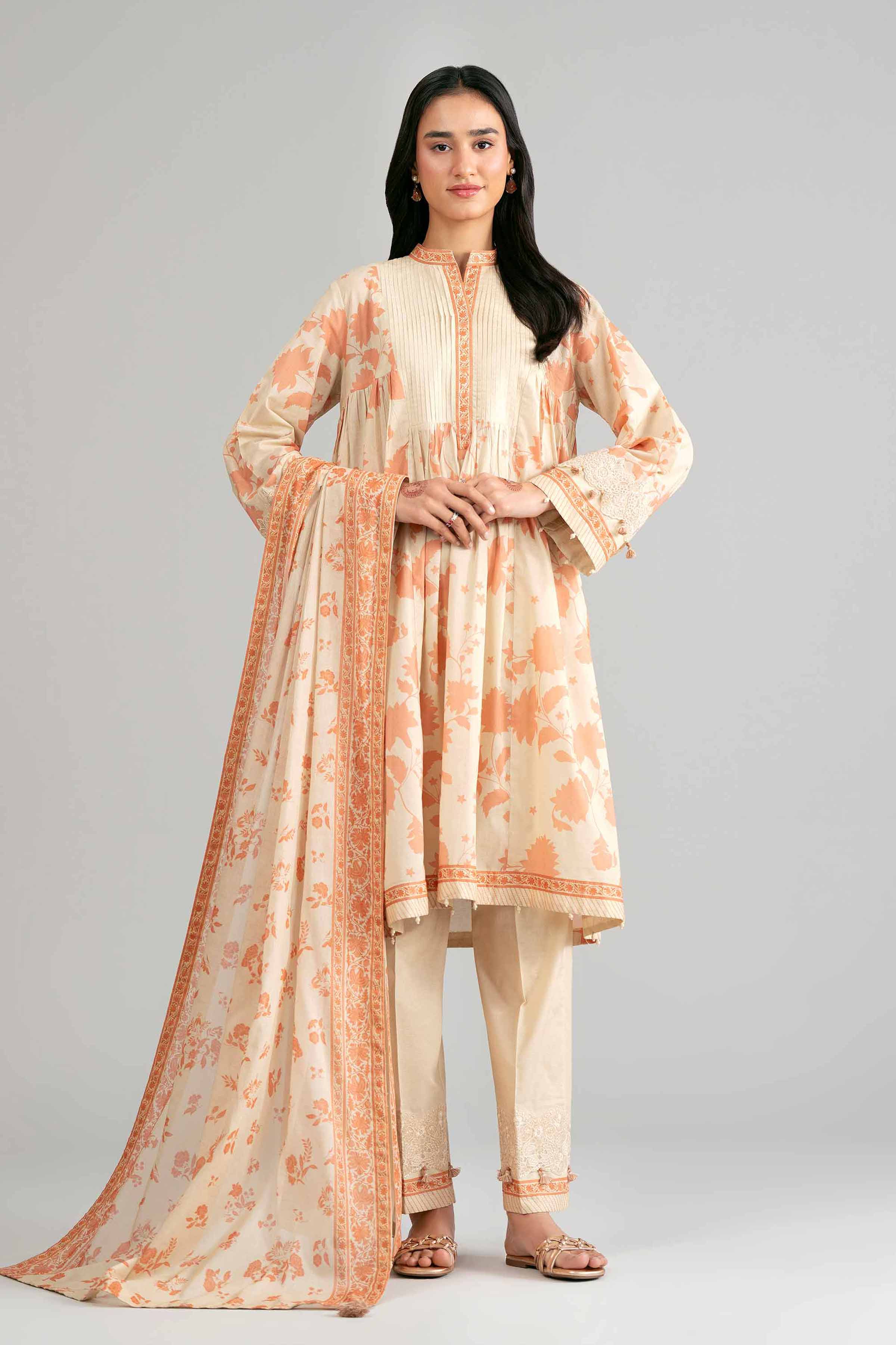 3 Piece - Printed Embroidered Suit - 42601854 for Women - Unstitched Collection | Nishat | Shop Online
