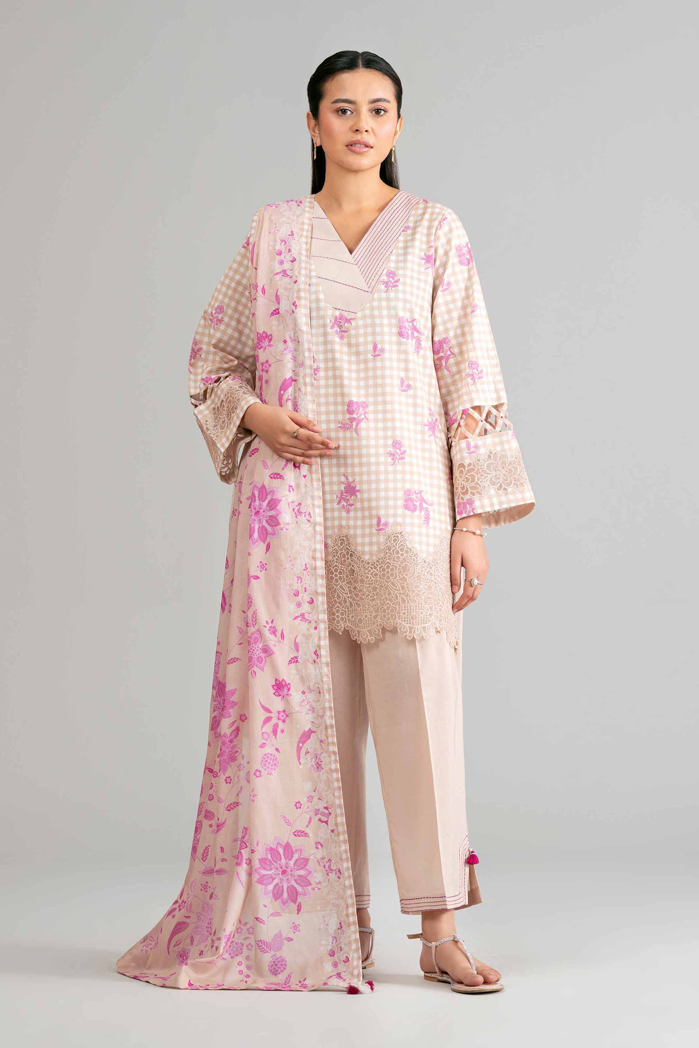 3 Piece - Printed Embroidered Suit - 42601857 for Women - Unstitched Collection | Nishat | Shop Online