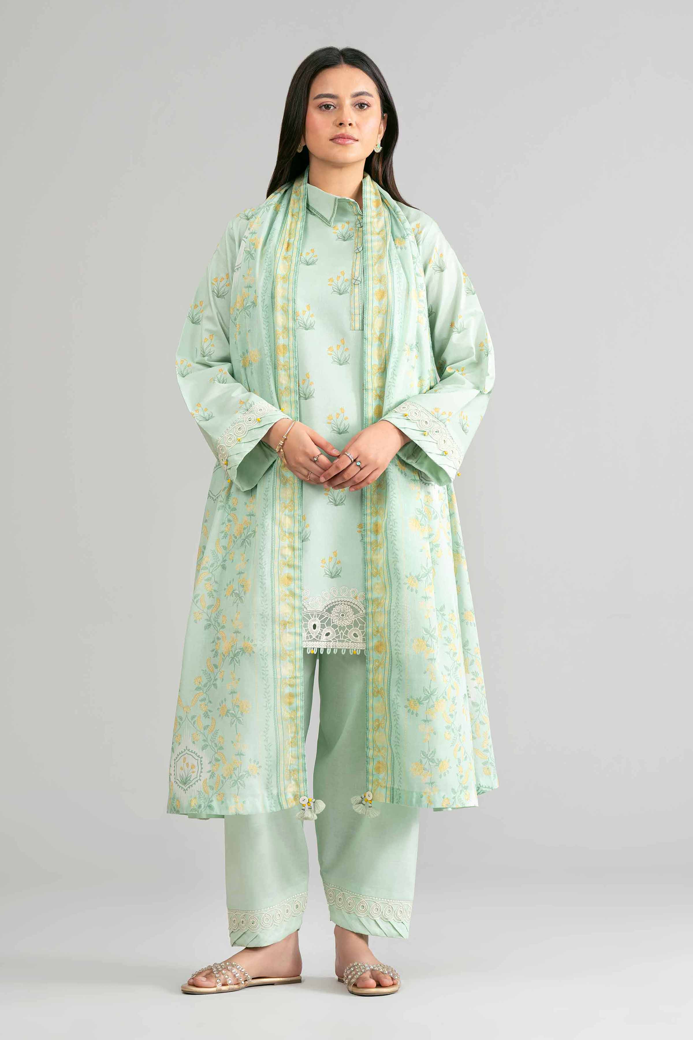 3 Piece - Printed Embroidered Suit - 42601861 for Women - Unstitched Collection | Nishat | Shop Online