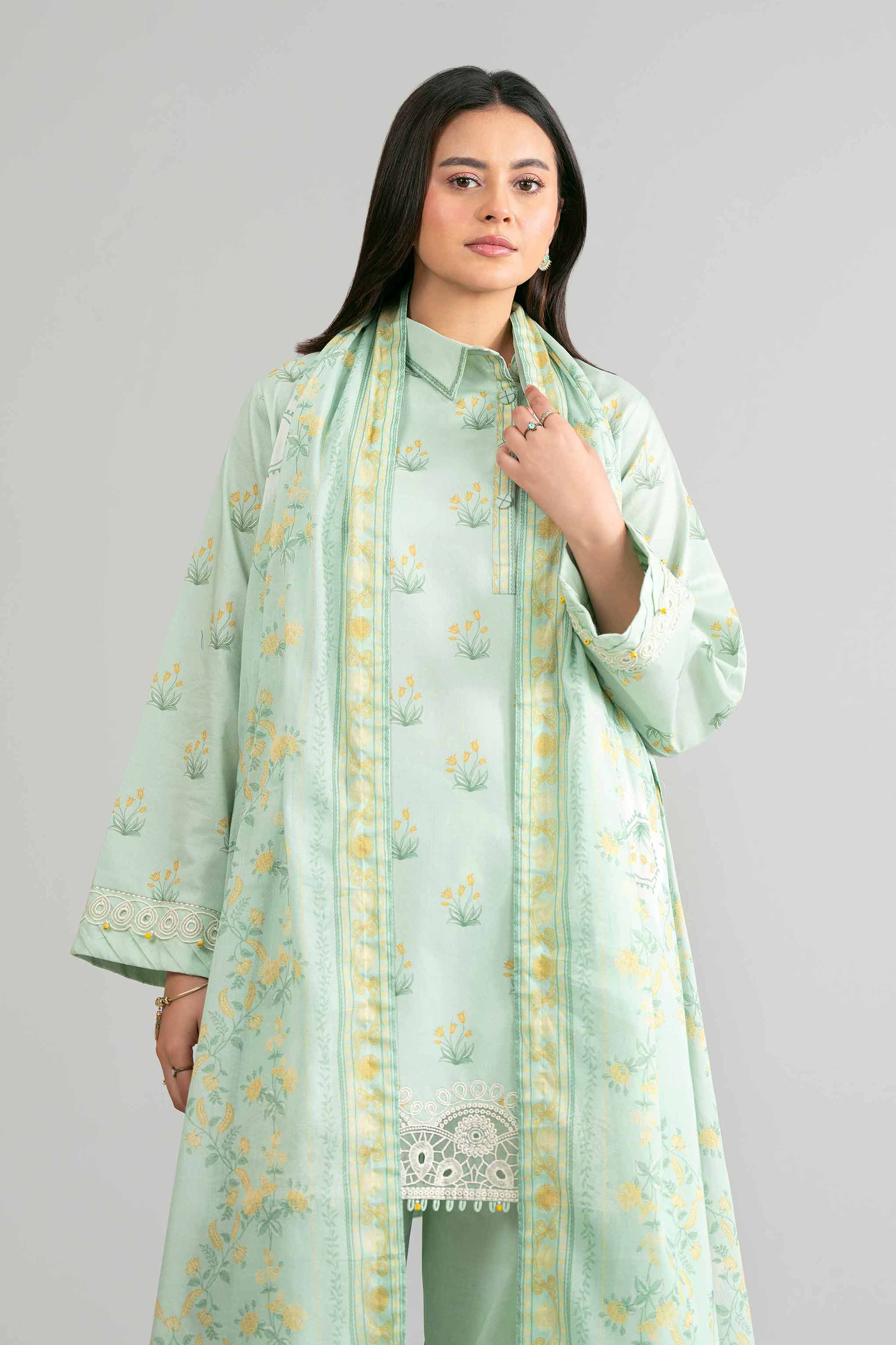 3 Piece - Printed Embroidered Suit - 42601861 for Women - Unstitched Collection | Nishat | Shop Online