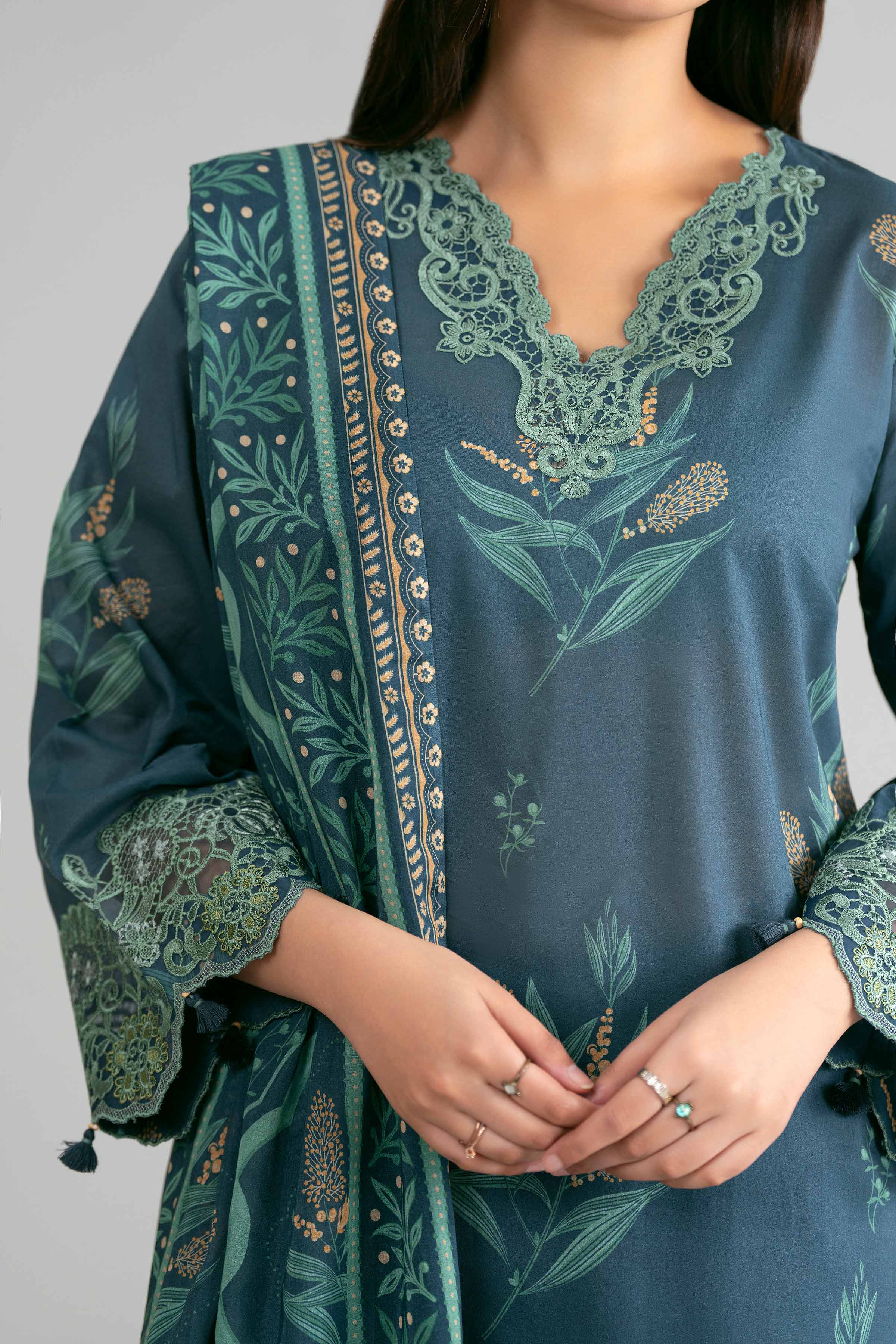3 Piece - Printed Embroidered Suit - 42601863 for Women - Unstitched Collection | Nishat | Shop Online