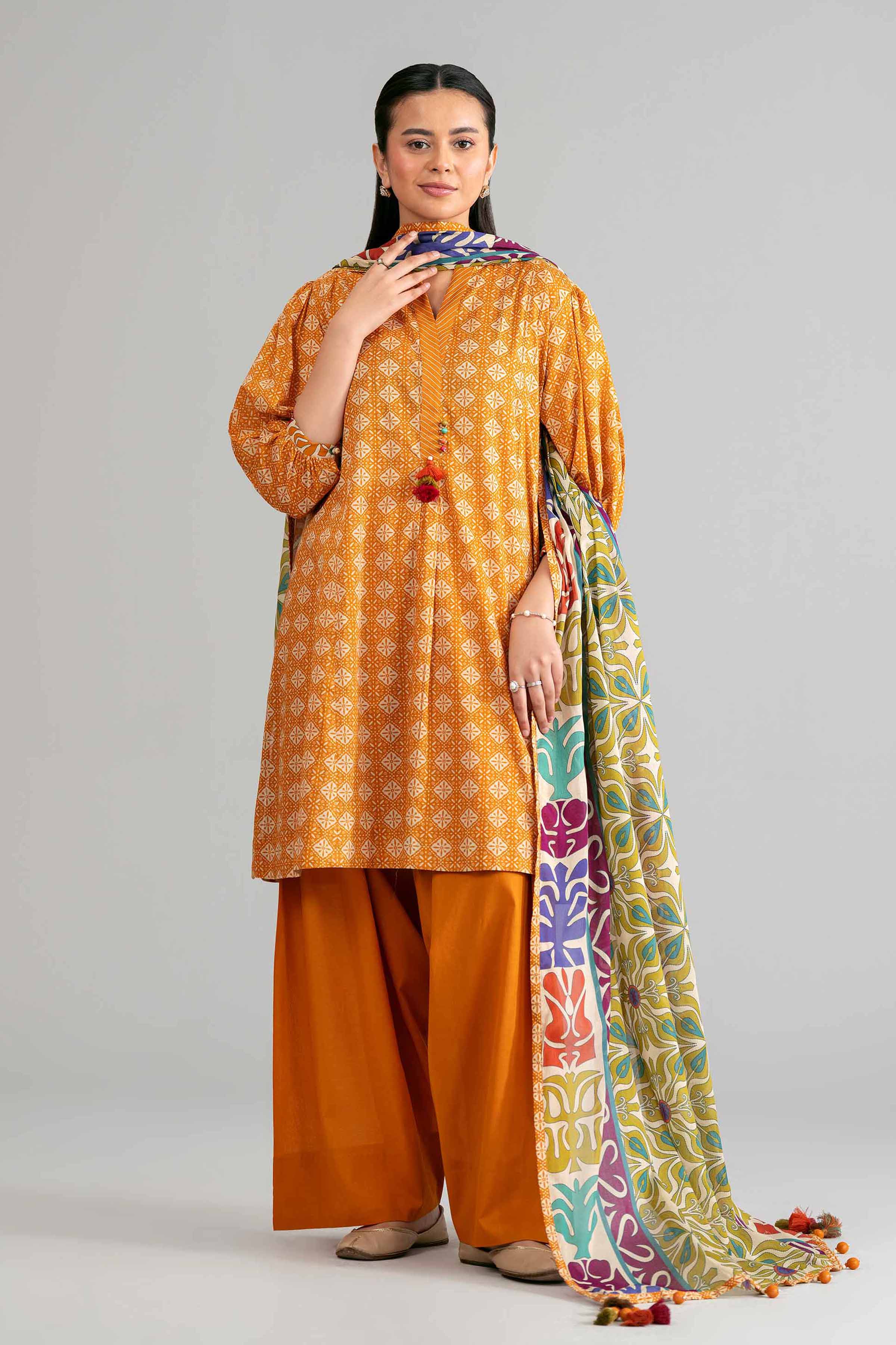3 Piece - Printed Suit - 42601869 for Women - Unstitched Collection | Nishat | Shop Online