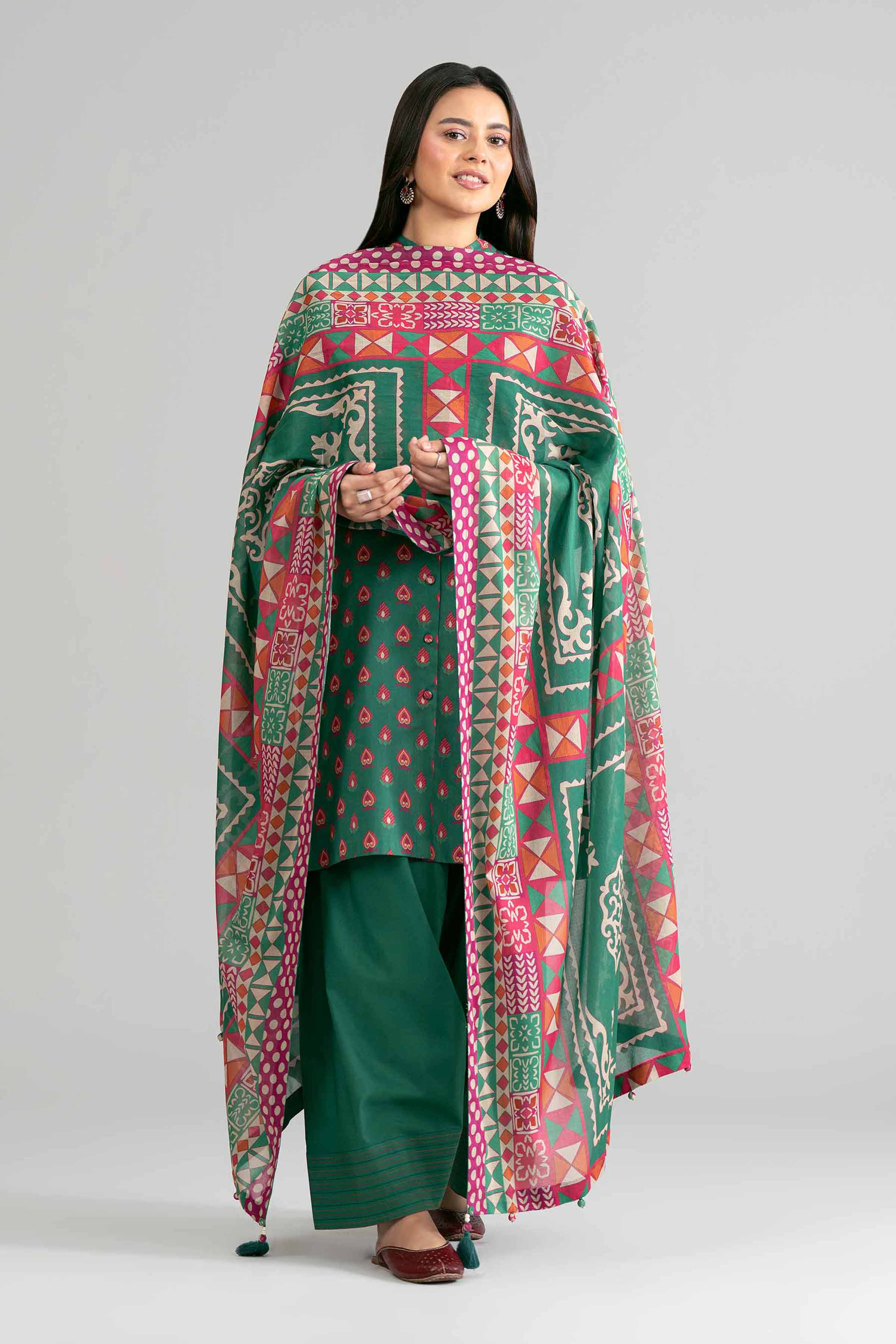 3 Piece - Printed Suit - 42601872 for Women - Unstitched Collection | Nishat | Shop Online