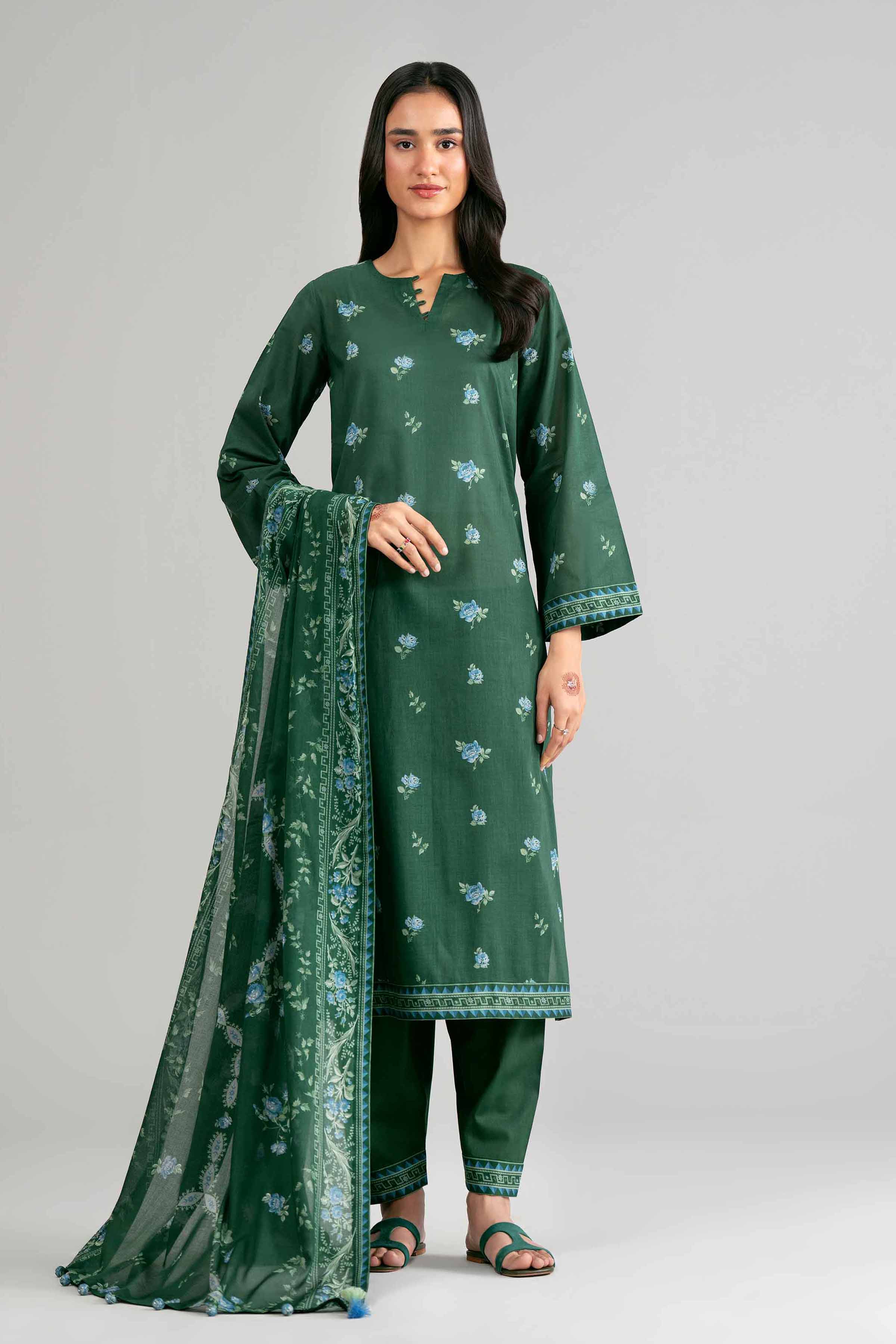3 Piece - Printed Suit - 42601878 for Women - Unstitched Collection | Nishat | Shop Online