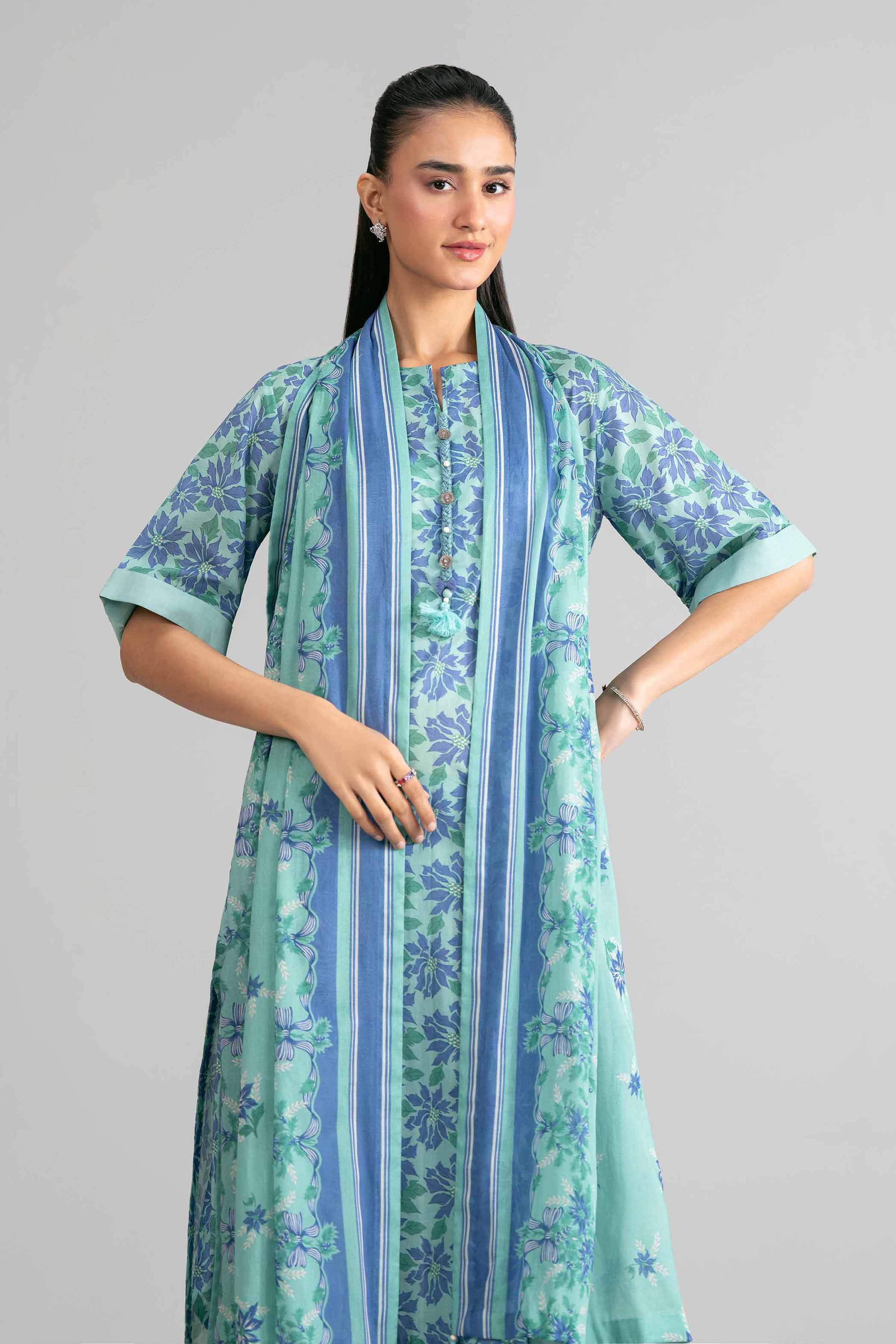3 Piece - Printed Suit - 42601882 for Women - Unstitched Collection | Nishat | Shop Online