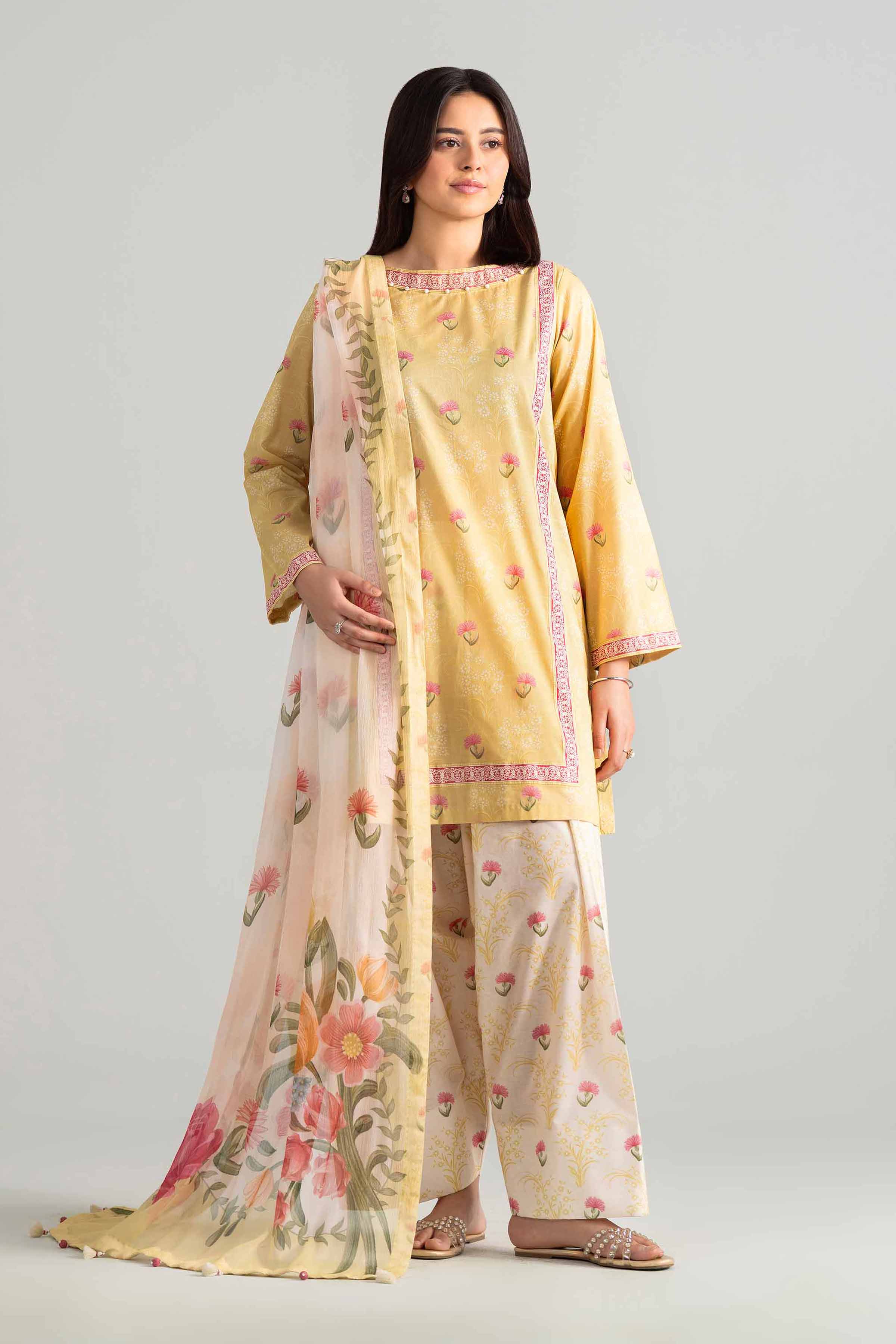 3 Piece - Digital Printed Suit - 42601895 for Women - Unstitched Collection | Nishat | Shop Online