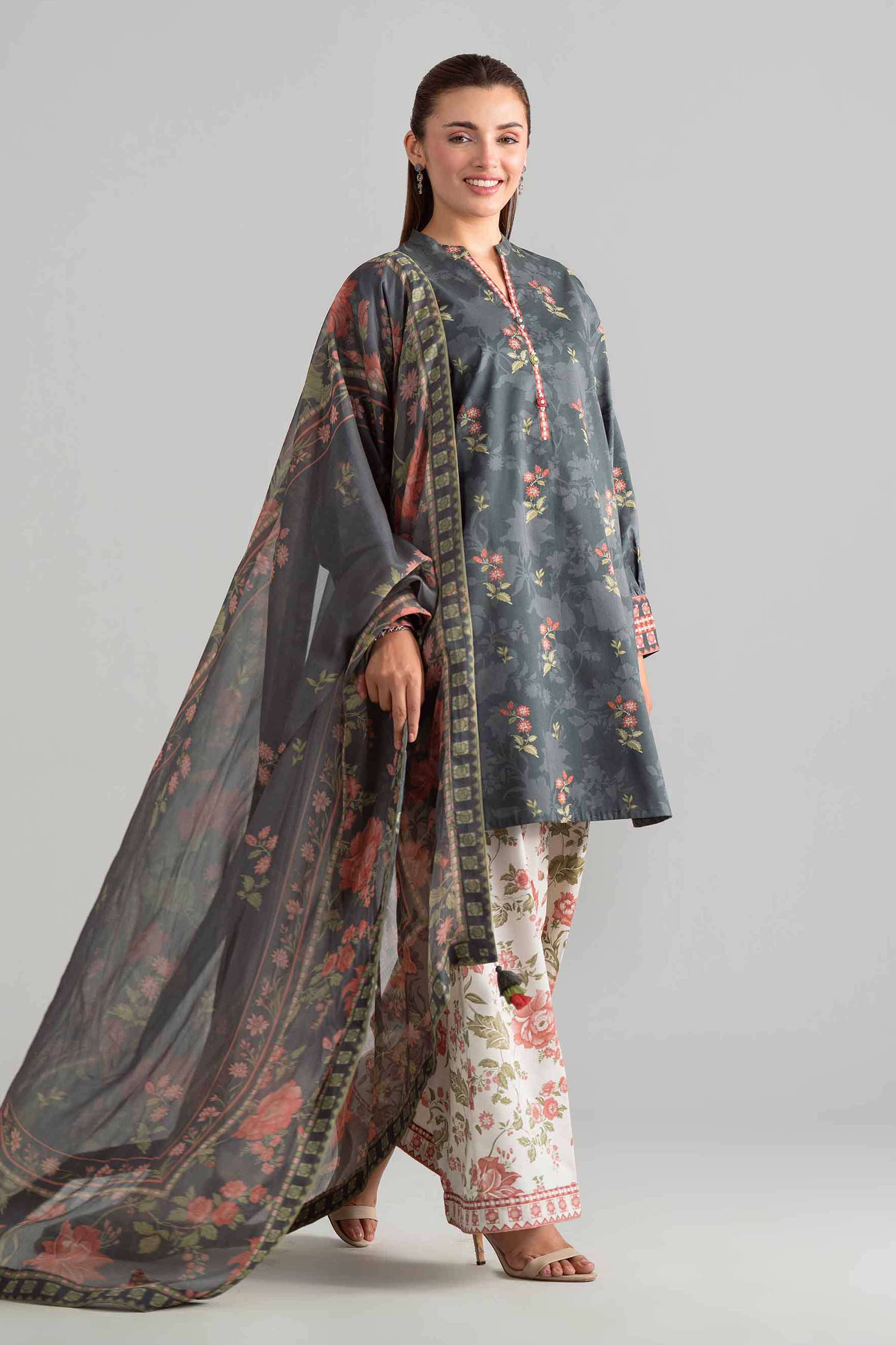 3 Piece - Digital Printed Suit - 42601903