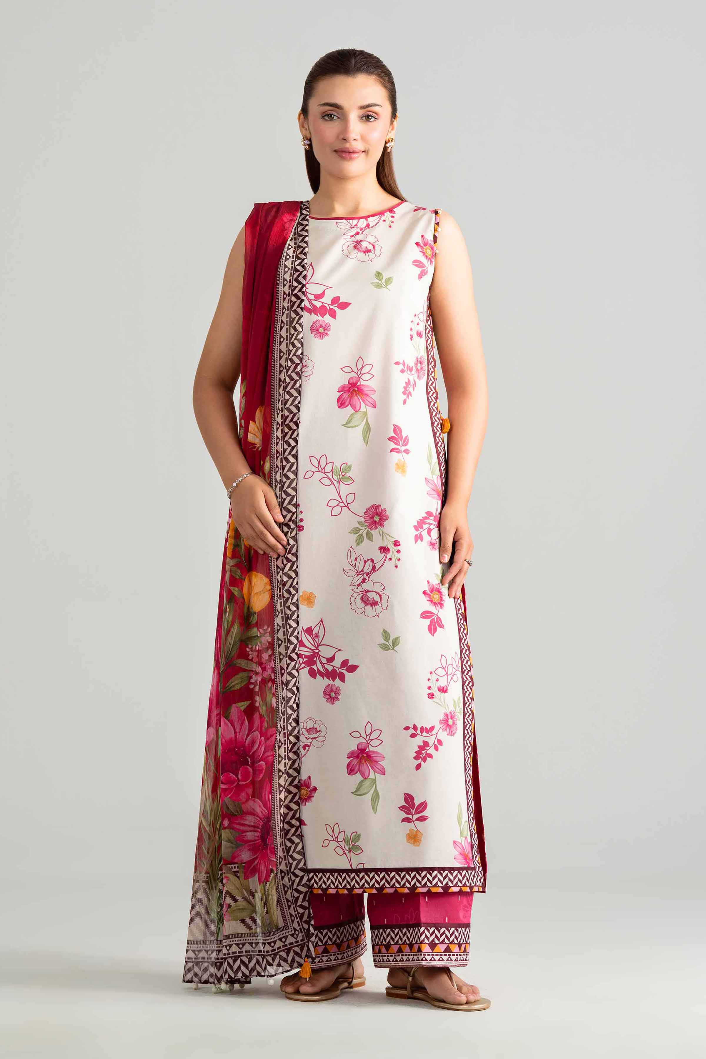 3 Piece - Digital Printed Suit - 42601908