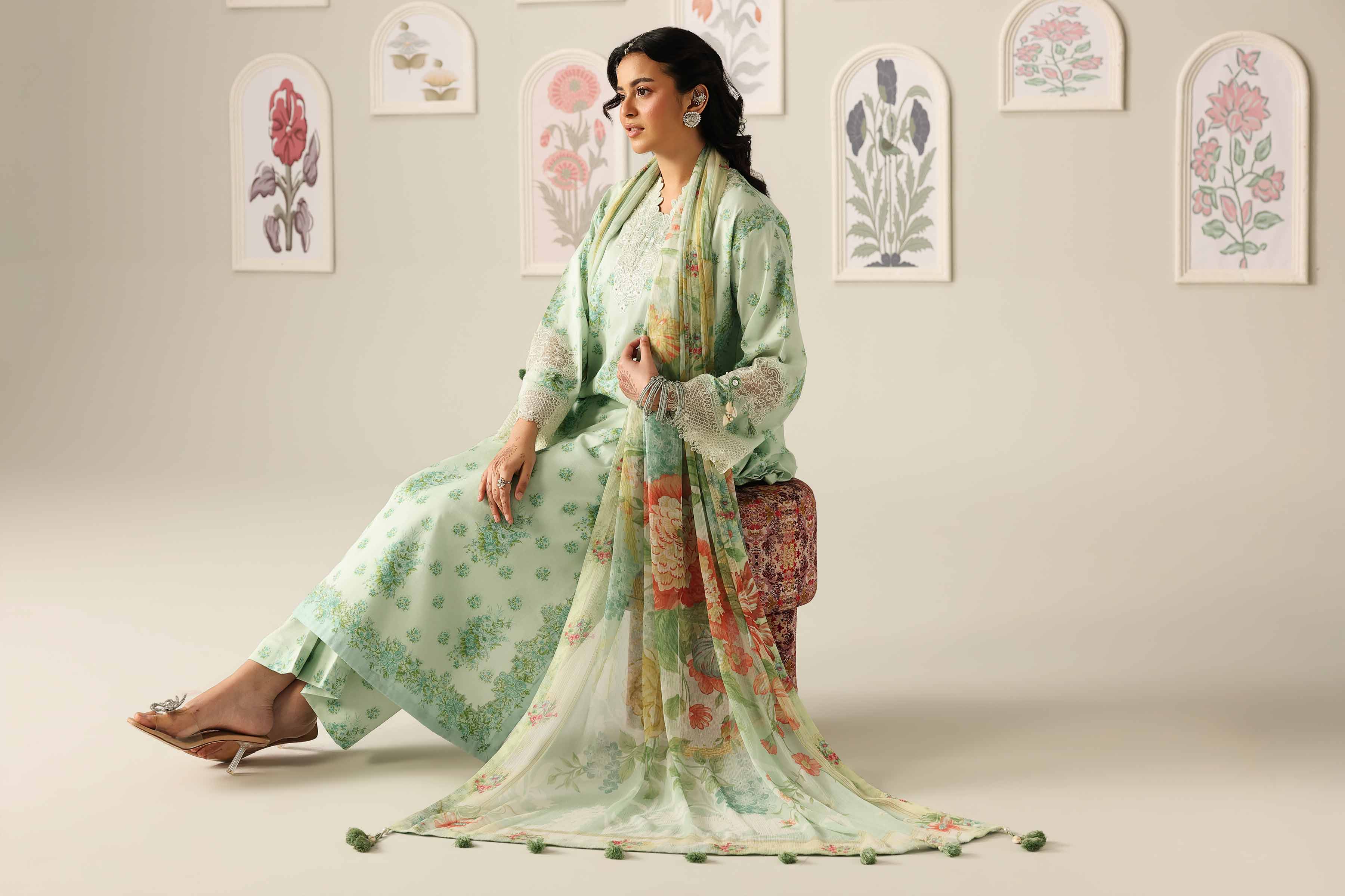 3 Piece - Digital Printed Embroidered Suit - 42601909 for Women - Unstitched Collection | Nishat | Shop Online