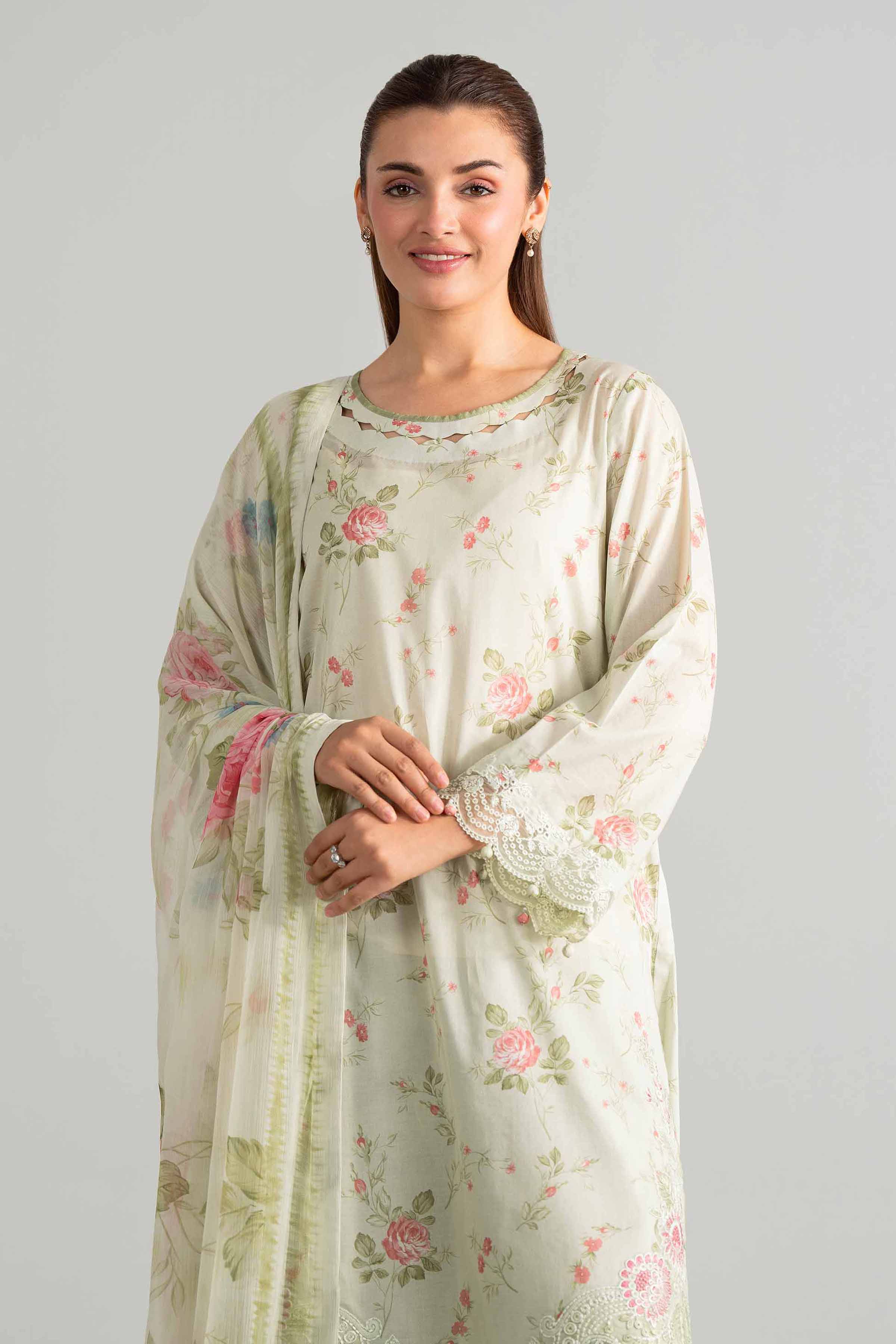 3 Piece - Digital Printed Embroidered Suit - 42601913 for Women - Unstitched Collection | Nishat | Shop Online