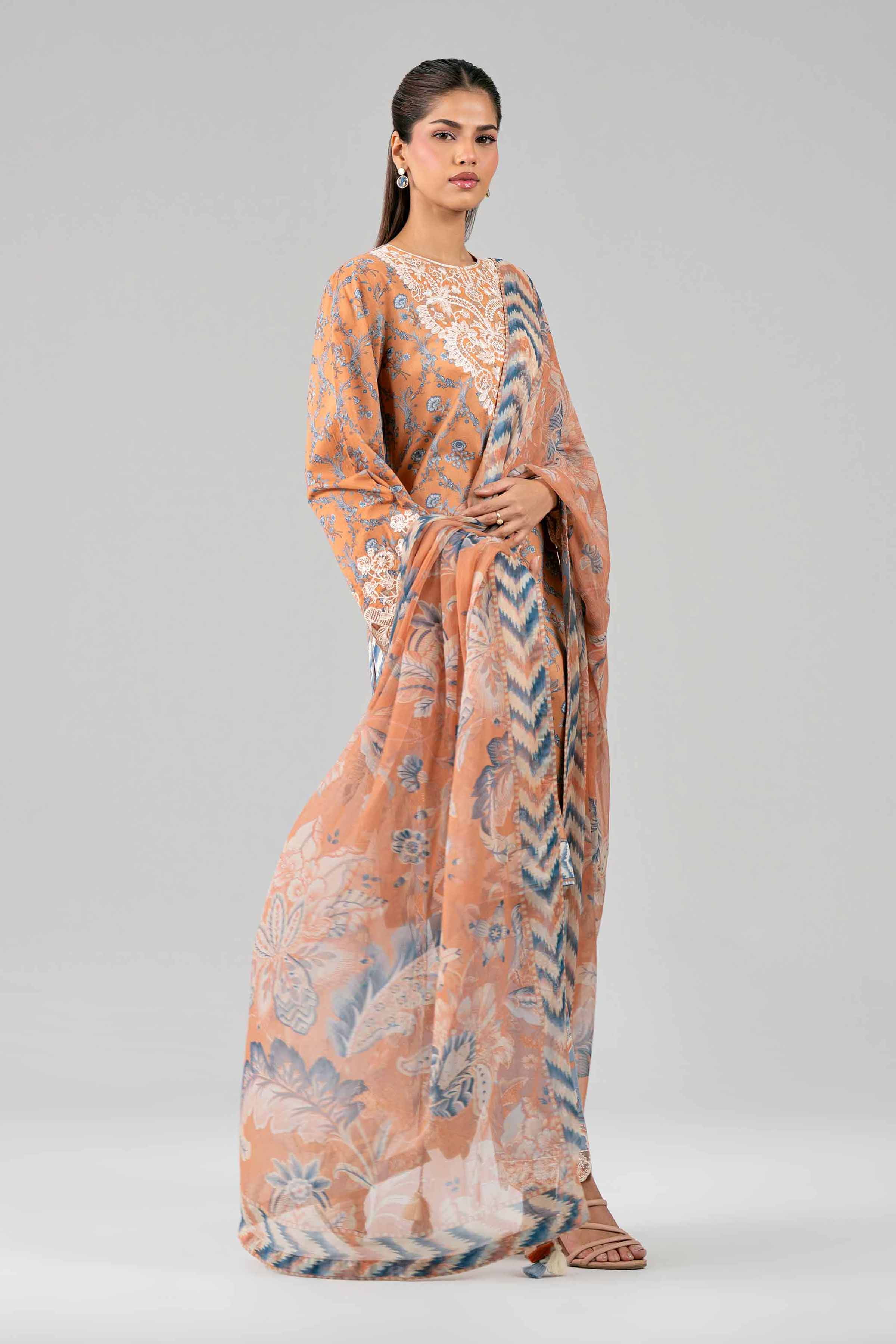 3 Piece - Digital Printed Embroidered Suit - 42601914 for Women - Unstitched Collection | Nishat | Shop Online