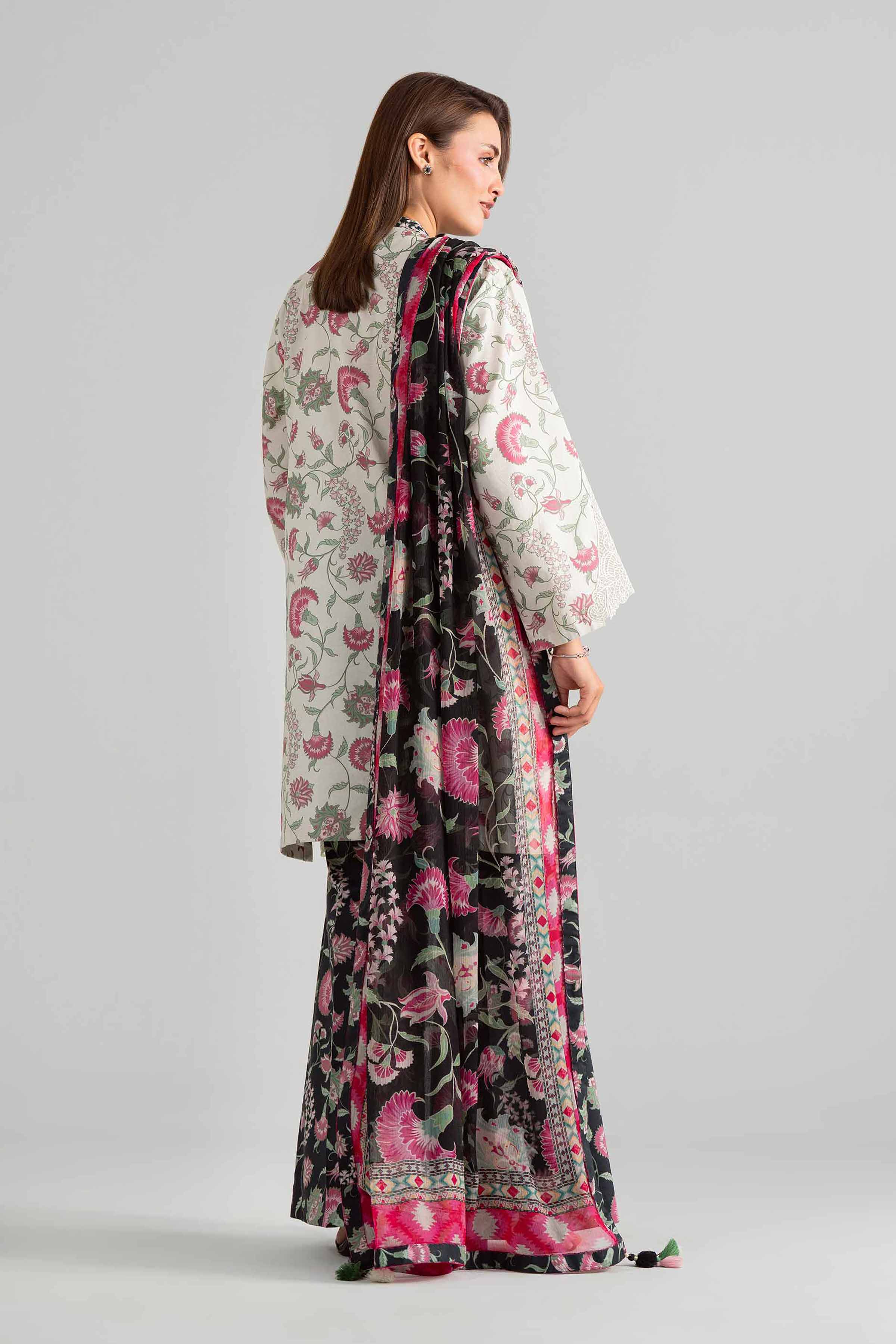 3 Piece - Digital Printed Embroidered Suit - 42601918