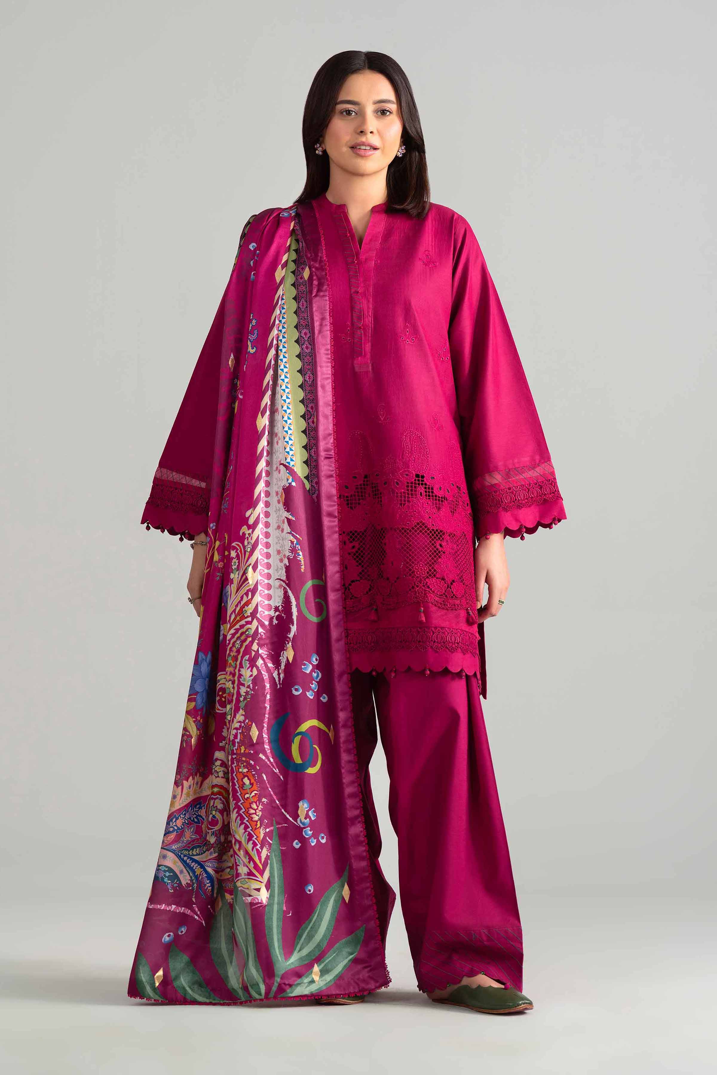 3 Piece - Digital Printed Embroidered Suit - 42601922 for Women - Unstitched Collection | Nishat | Shop Online
