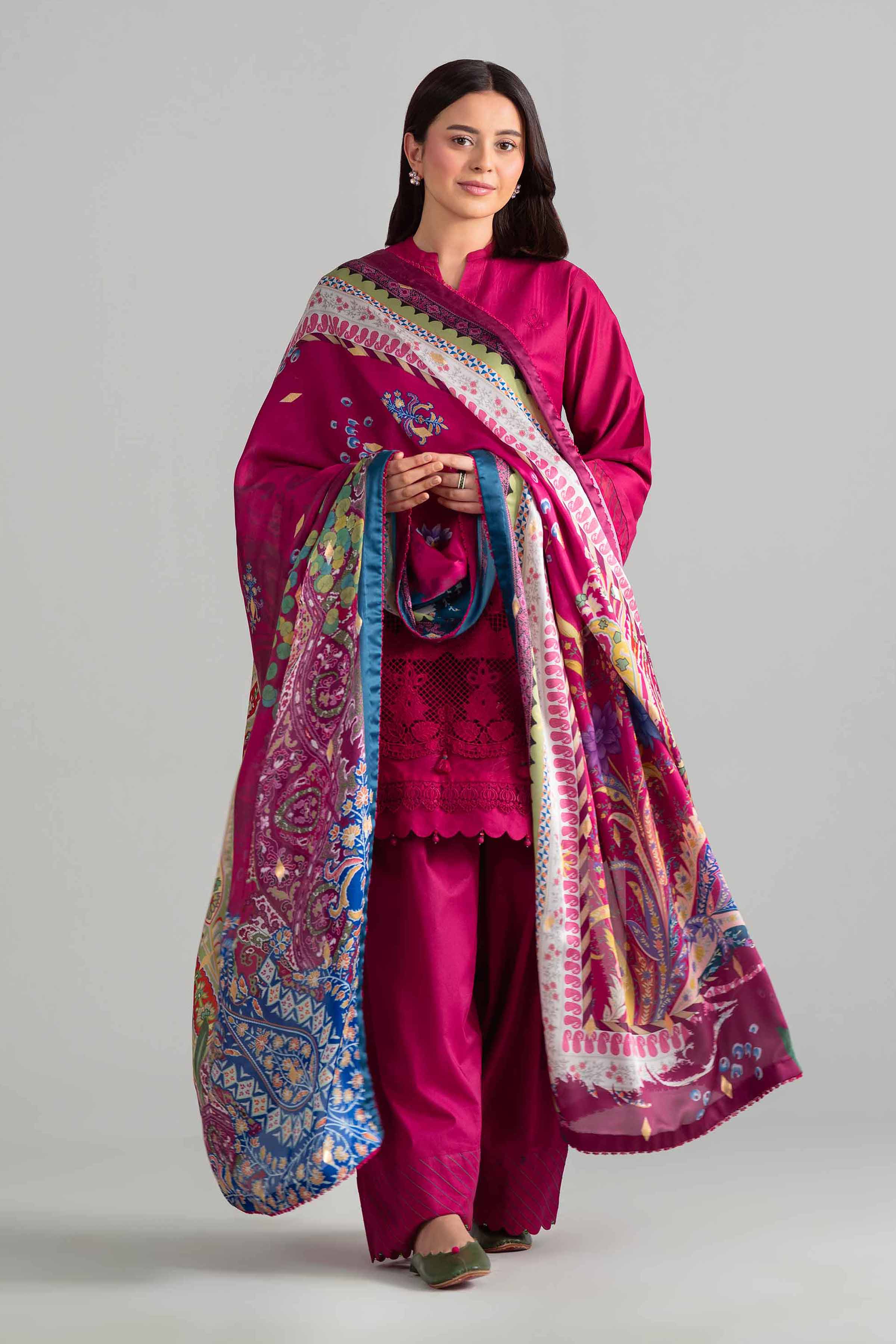 3 Piece - Digital Printed Embroidered Suit - 42601922 for Women - Unstitched Collection | Nishat | Shop Online