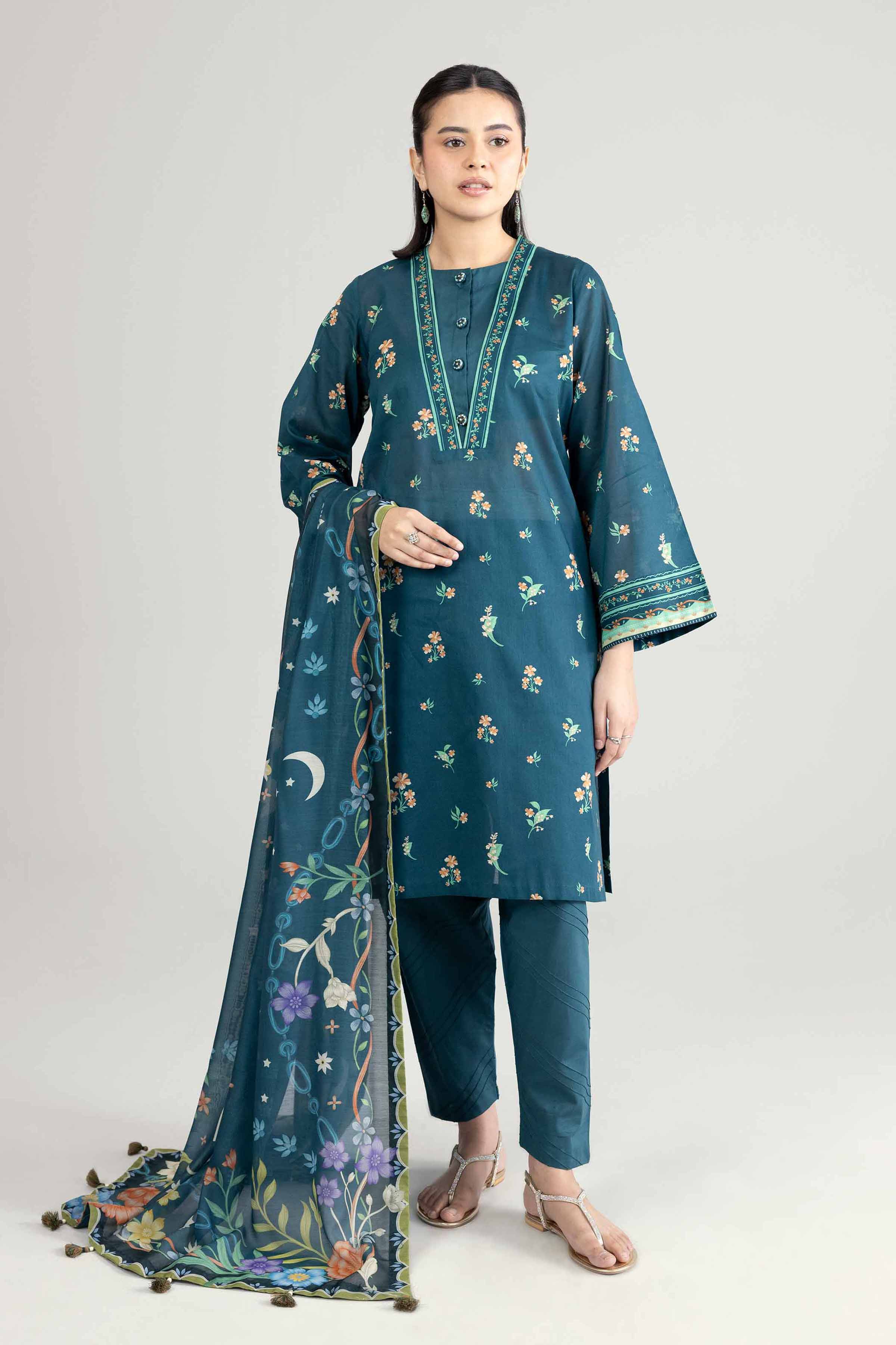 2 Piece - Printed Suit - 42601924 for Women - Unstitched Collection | Nishat | Shop Online
