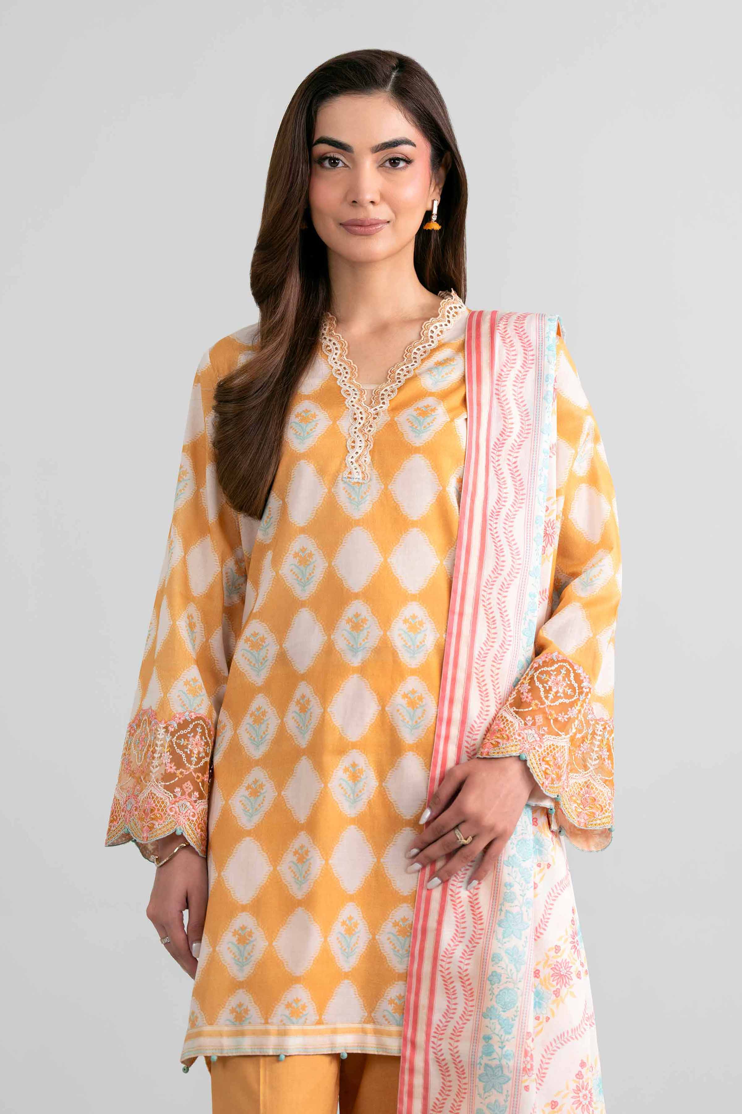 3 Piece - Printed Embroidered Suit - 42601965 for Women - Unstitched Collection | Nishat | Shop Online