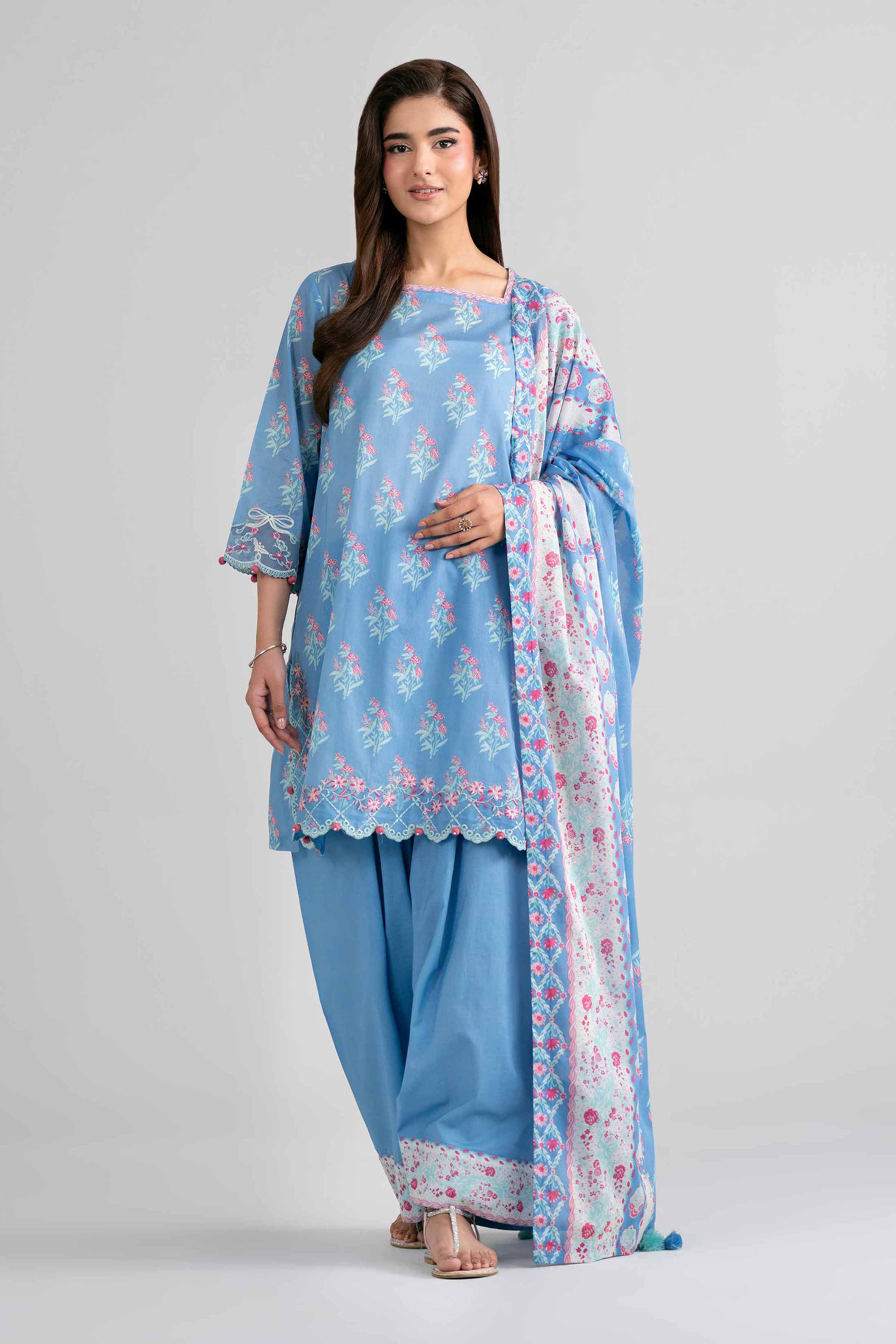 3 Piece - Printed Embroidered Suit - 42601966 for Women - Unstitched Collection | Nishat | Shop Online