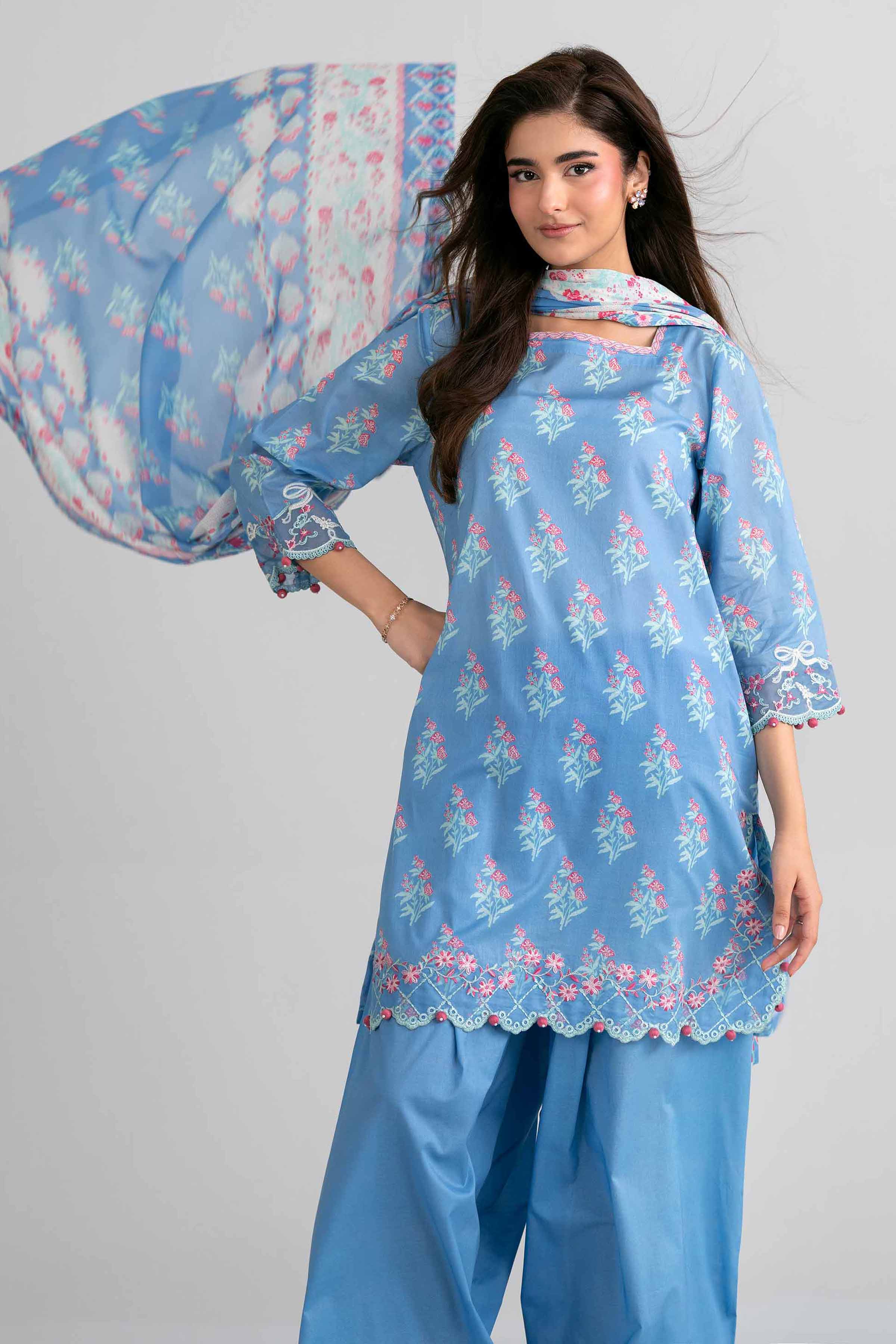 3 Piece - Printed Embroidered Suit - 42601966 for Women - Unstitched Collection | Nishat | Shop Online