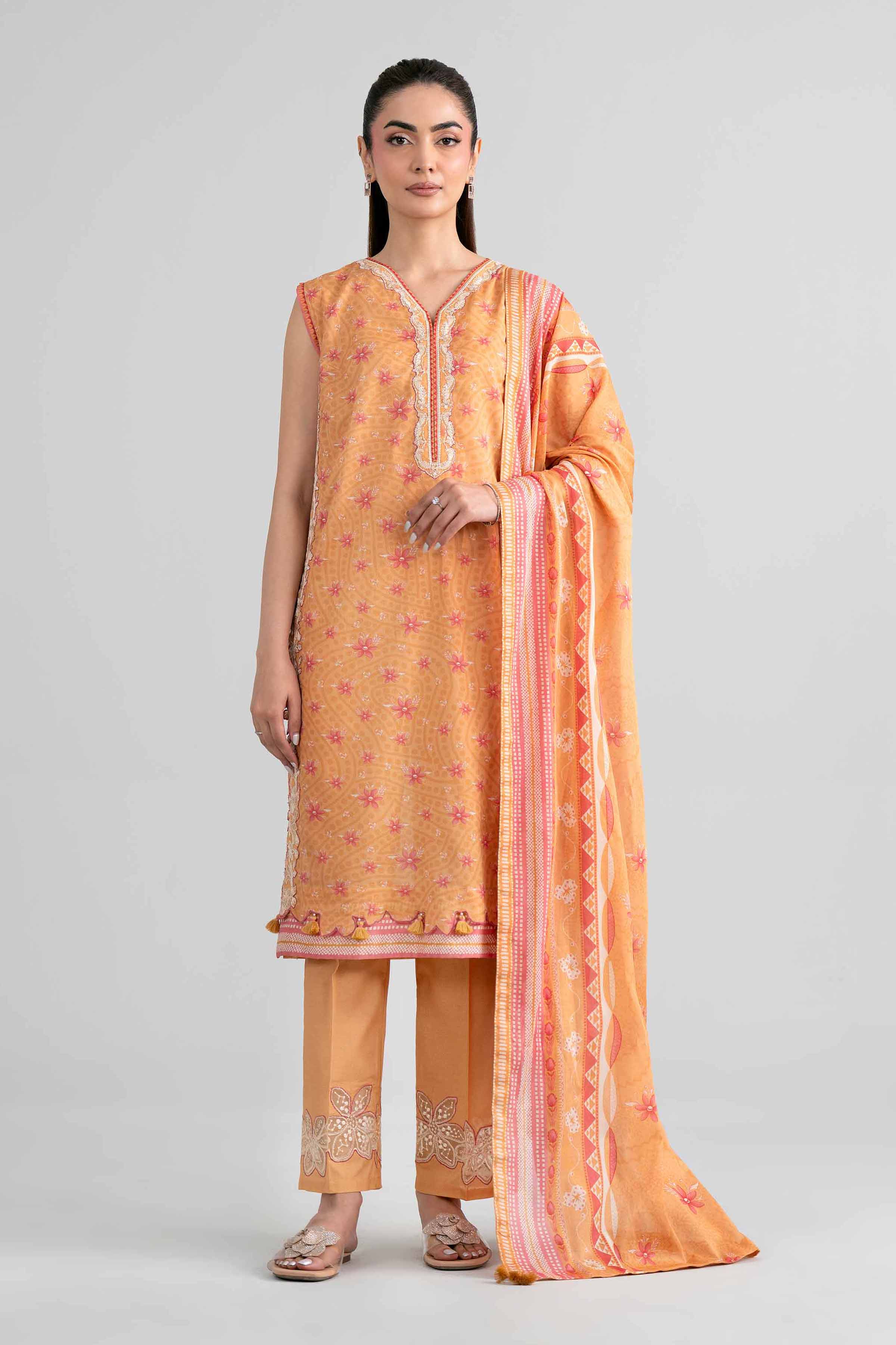 3 Piece - Printed Embroidered Suit - 42601970 for Women - Unstitched Collection | Nishat | Shop Online