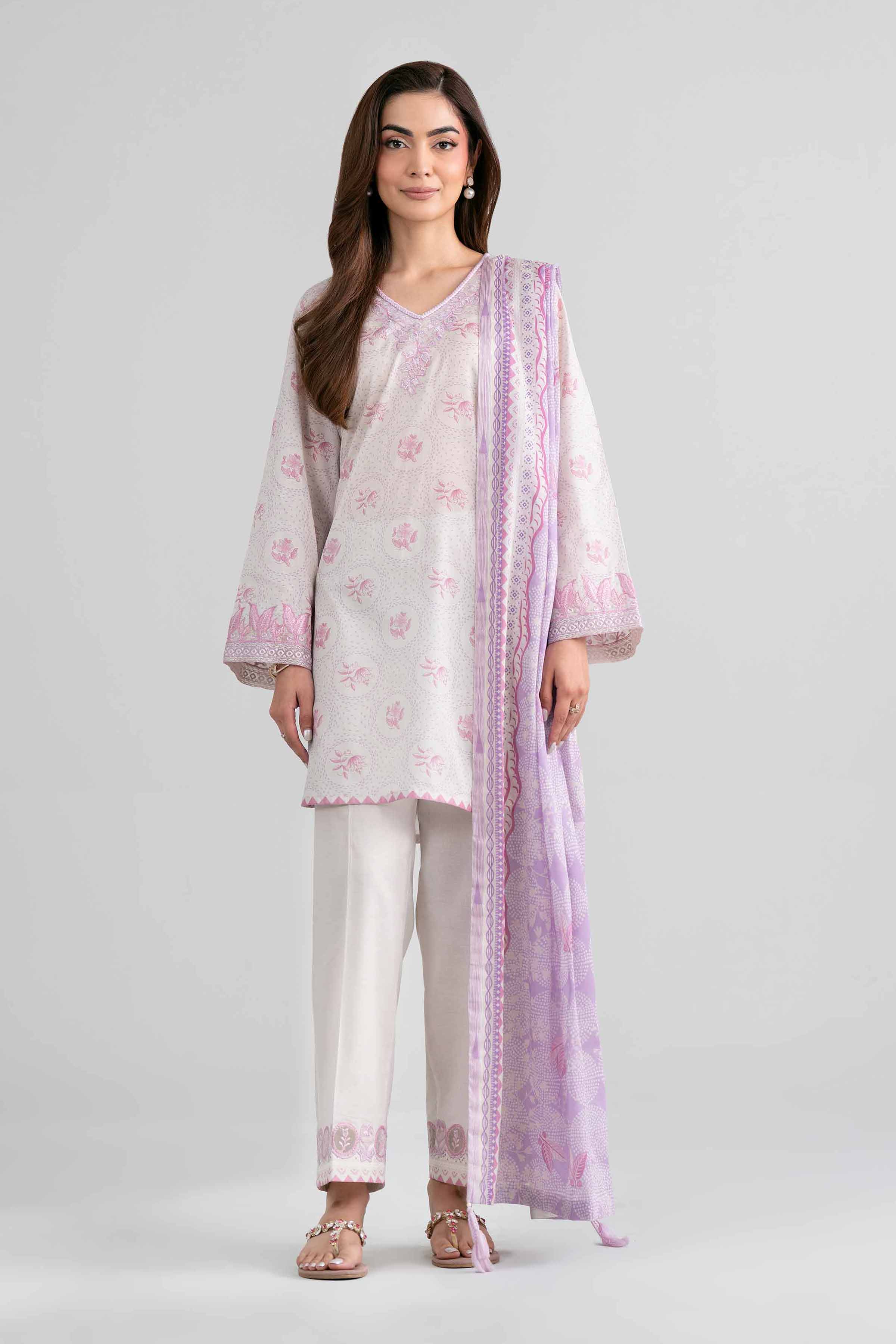 3 Piece - Printed Embroidered Suit - 42601972 for Women - Unstitched Collection | Nishat | Shop Online